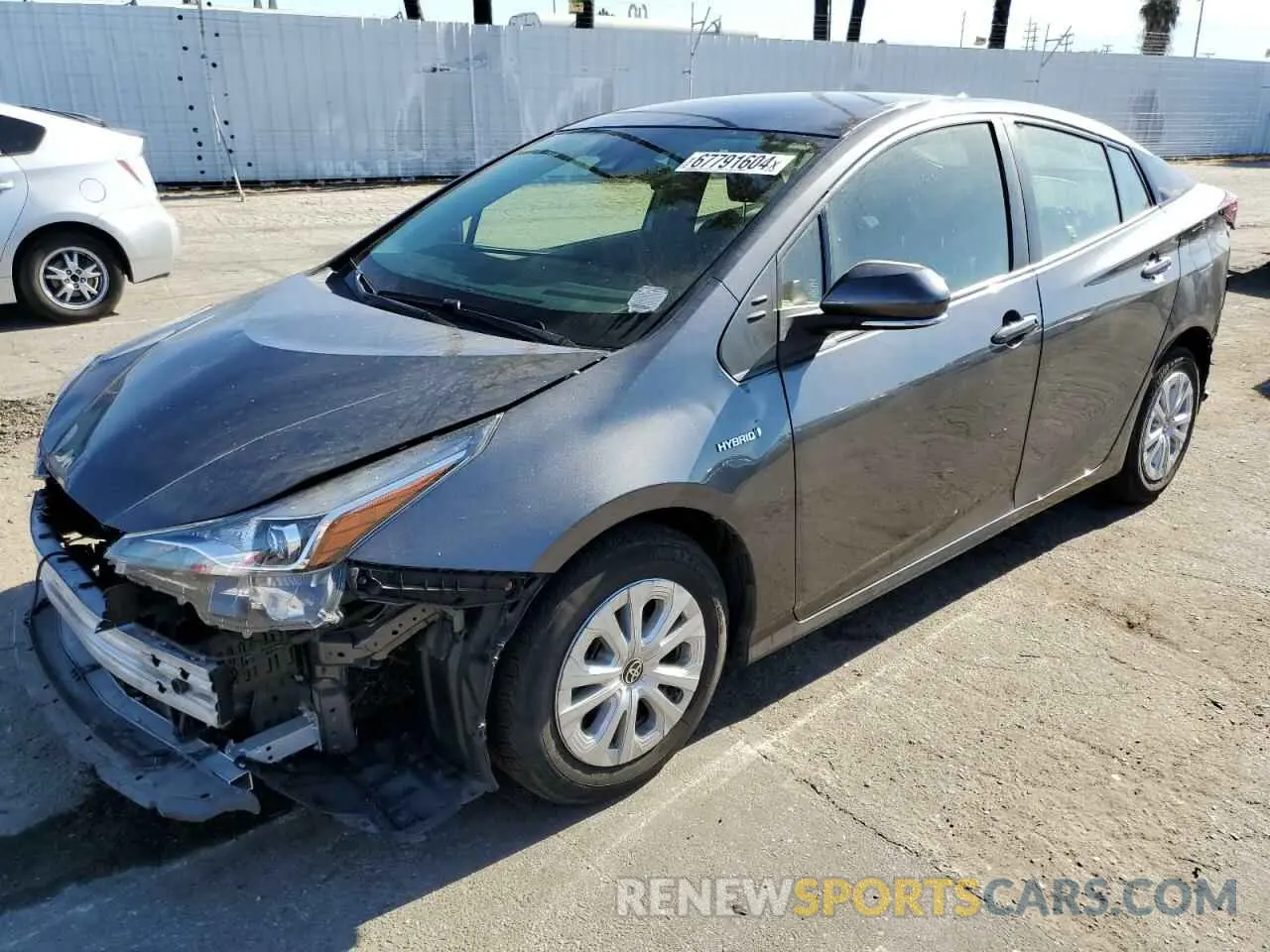 1 Photograph of a damaged car JTDKARFU8L3108468 TOYOTA PRIUS 2020
