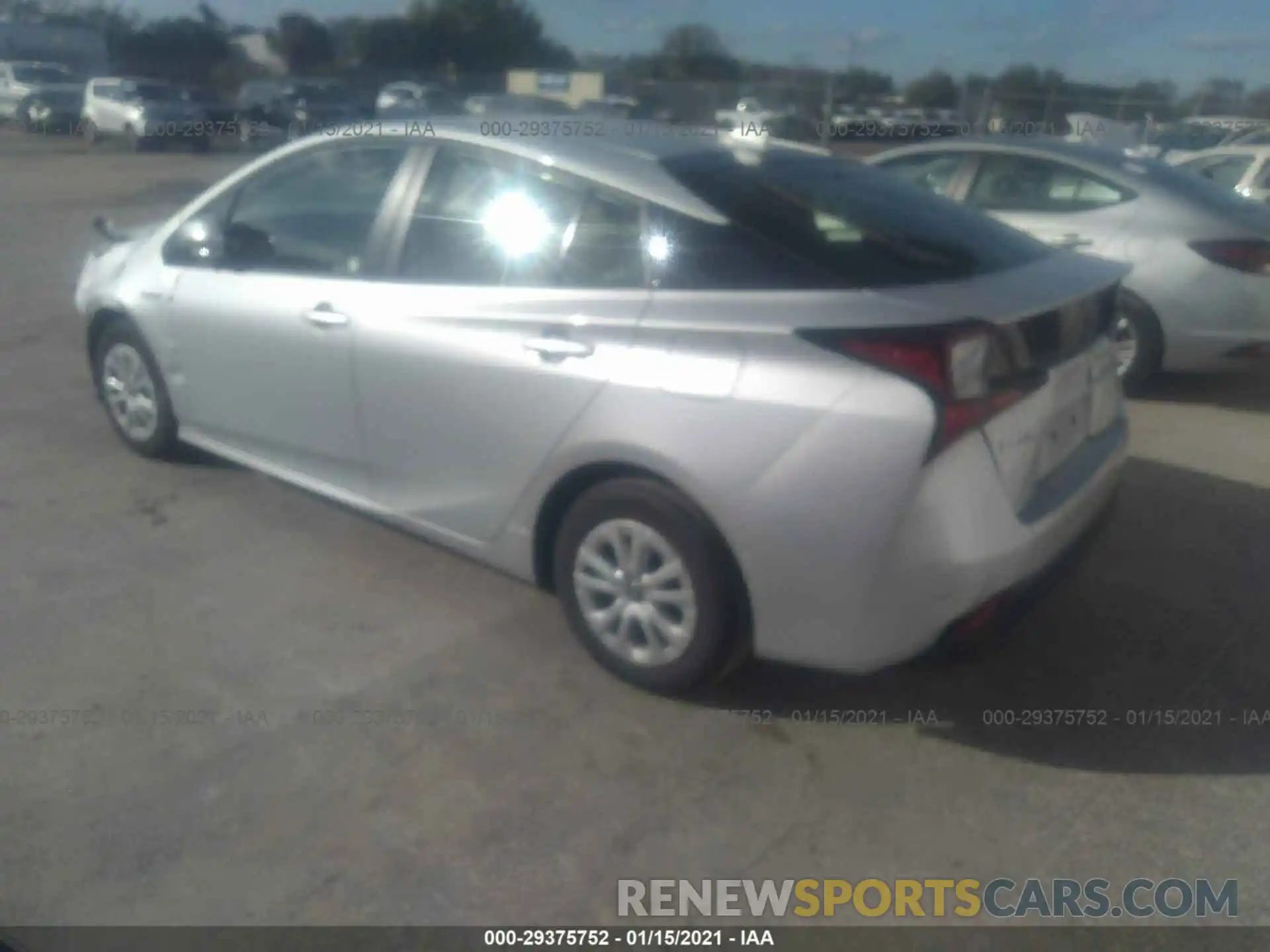 3 Photograph of a damaged car JTDKARFU8L3109068 TOYOTA PRIUS 2020