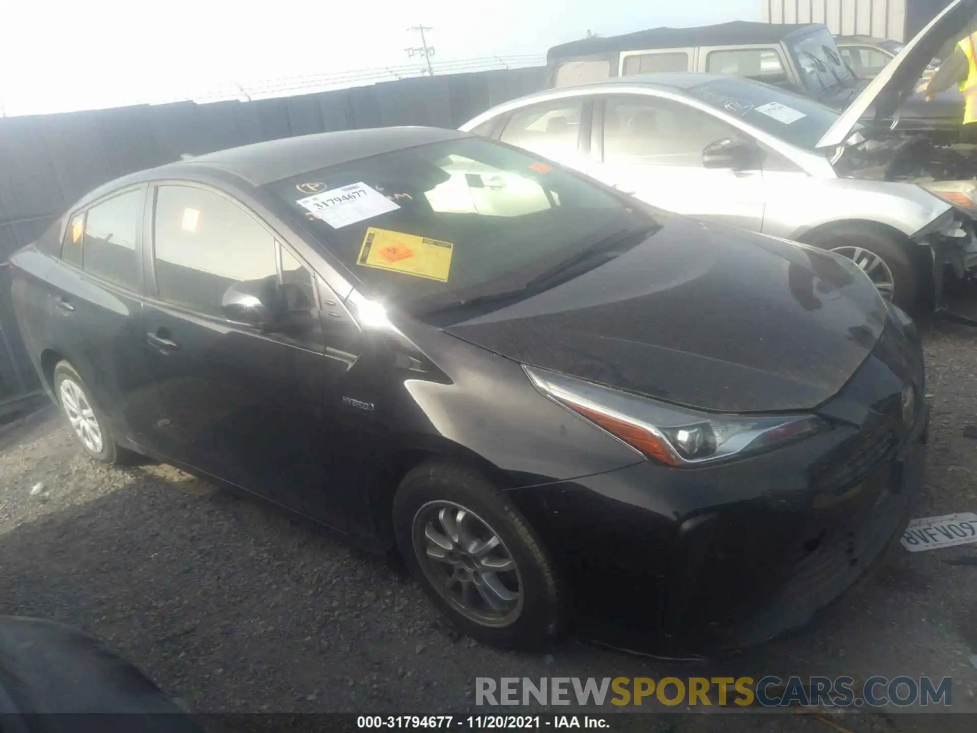 1 Photograph of a damaged car JTDKARFU8L3111595 TOYOTA PRIUS 2020