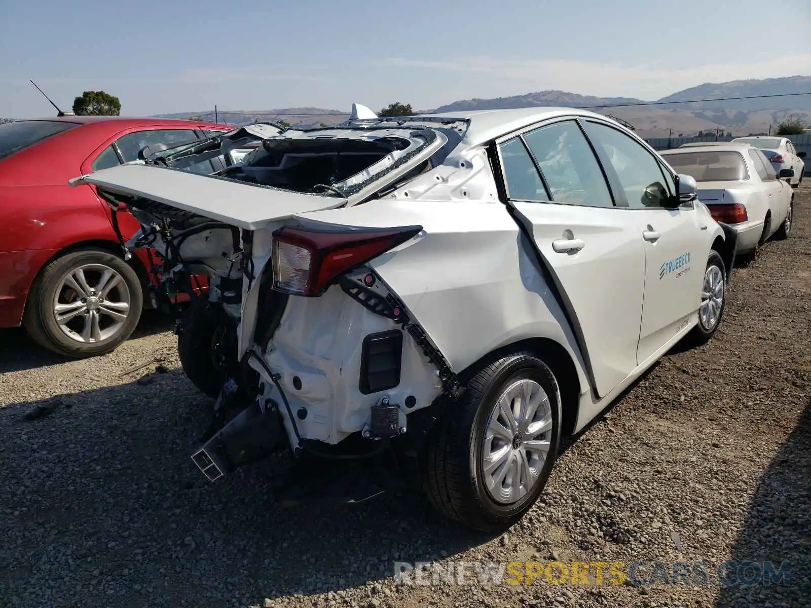 4 Photograph of a damaged car JTDKARFU8L3125089 TOYOTA PRIUS 2020