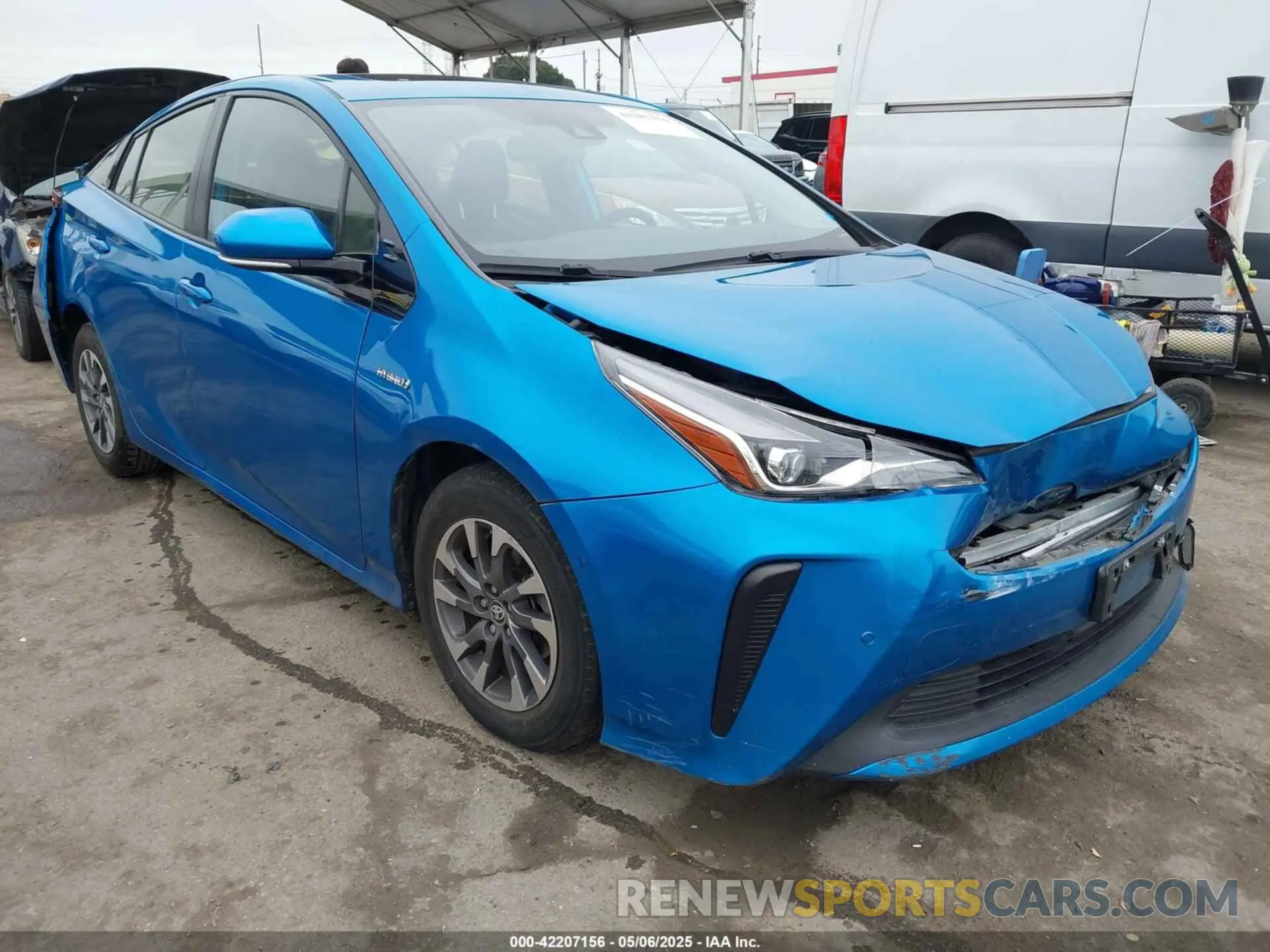 1 Photograph of a damaged car JTDKARFU9L3104395 TOYOTA PRIUS 2020