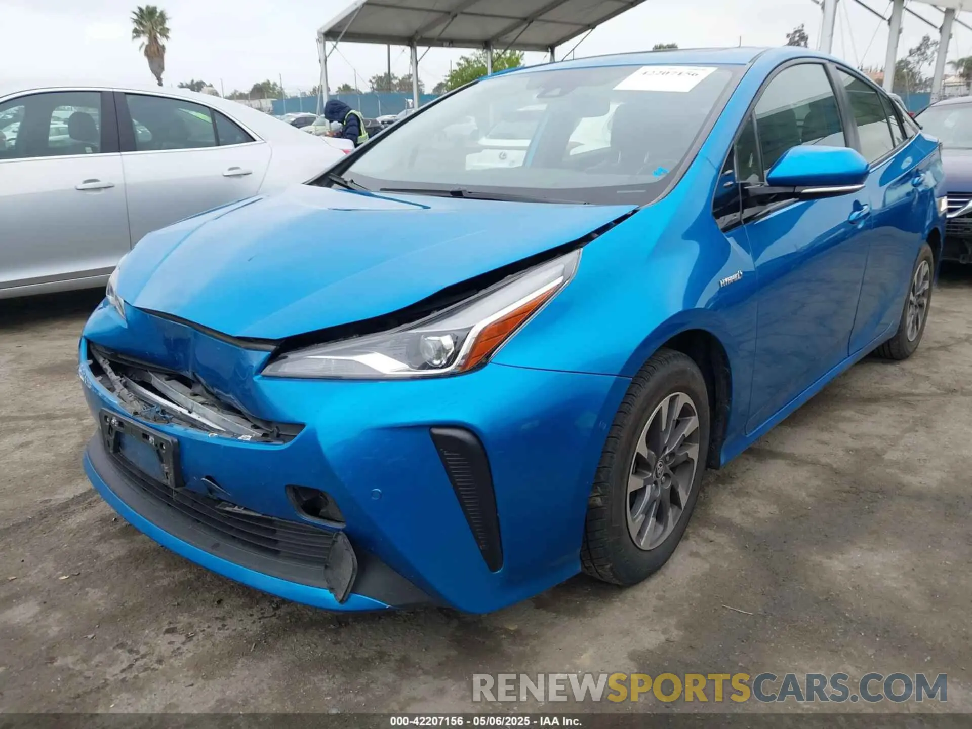 2 Photograph of a damaged car JTDKARFU9L3104395 TOYOTA PRIUS 2020