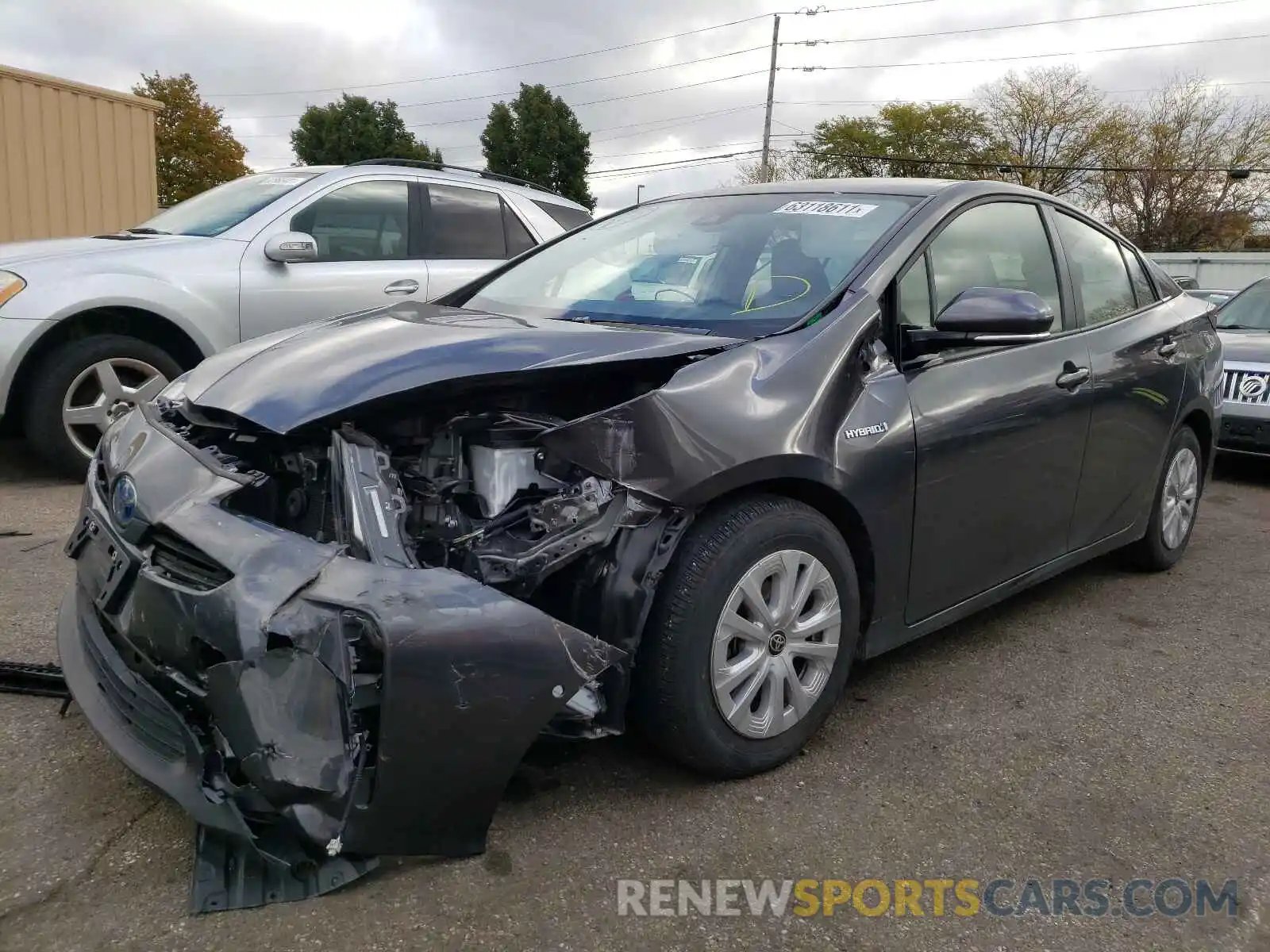 2 Photograph of a damaged car JTDKARFU9L3107376 TOYOTA PRIUS 2020