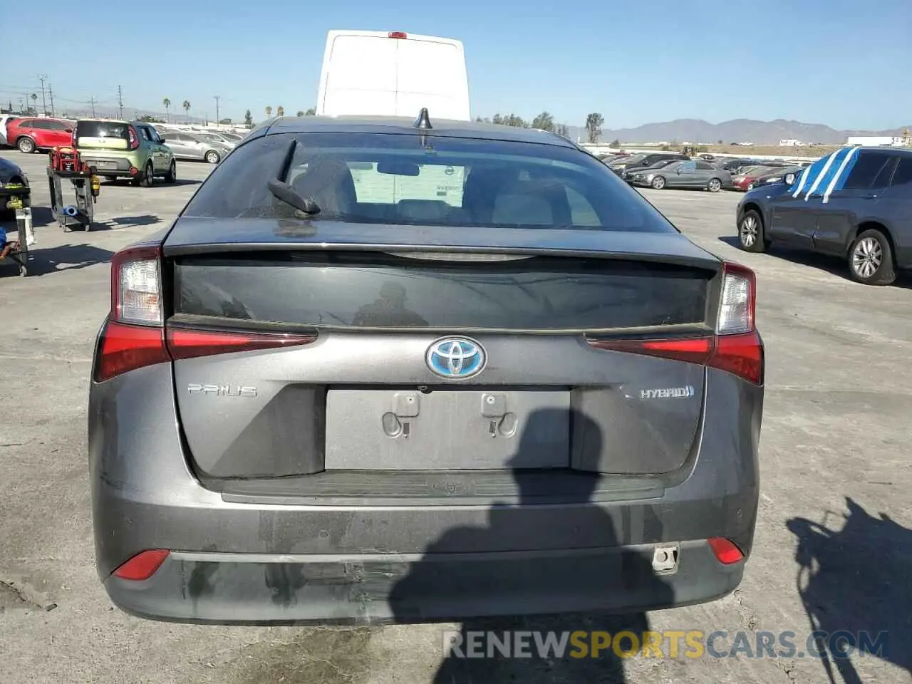 6 Photograph of a damaged car JTDKARFU9L3107507 TOYOTA PRIUS 2020