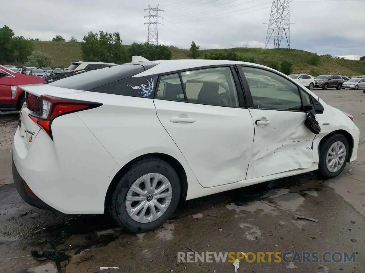 3 Photograph of a damaged car JTDKARFU9L3110326 TOYOTA PRIUS 2020
