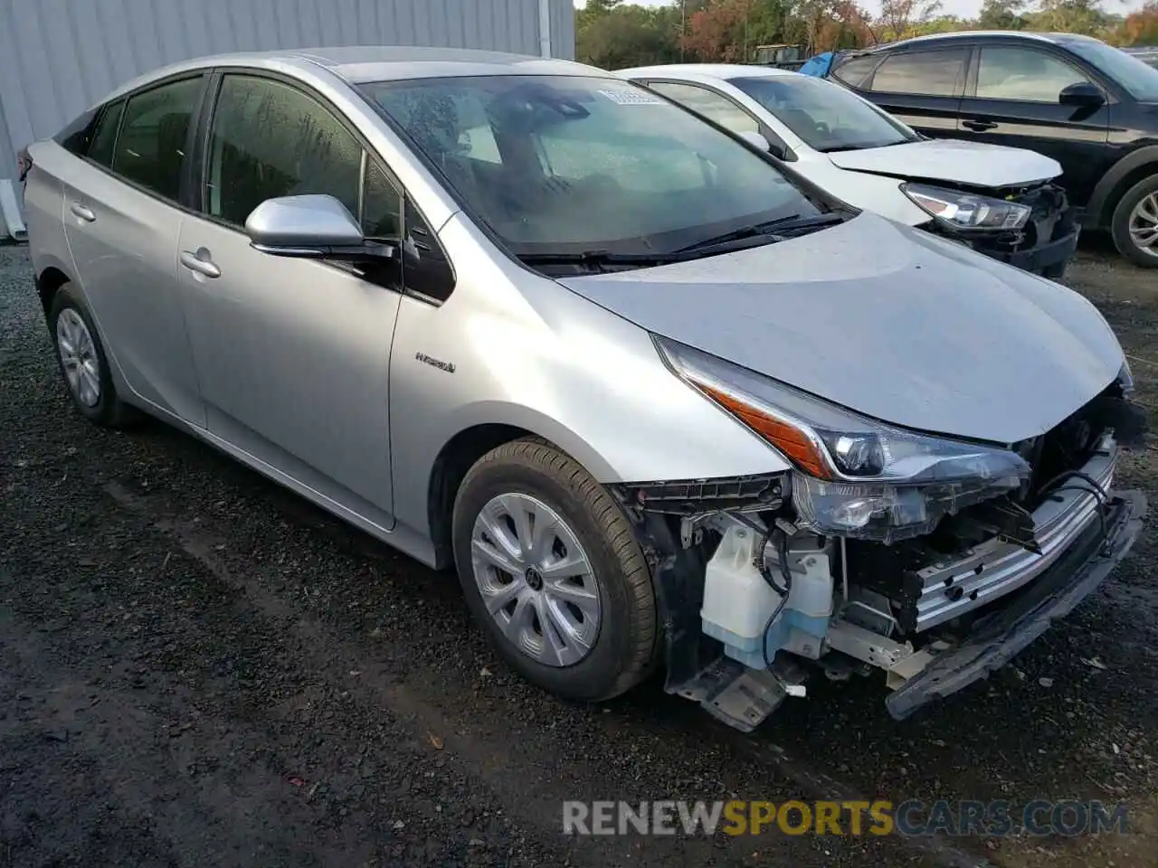 1 Photograph of a damaged car JTDKARFU9L3110987 TOYOTA PRIUS 2020