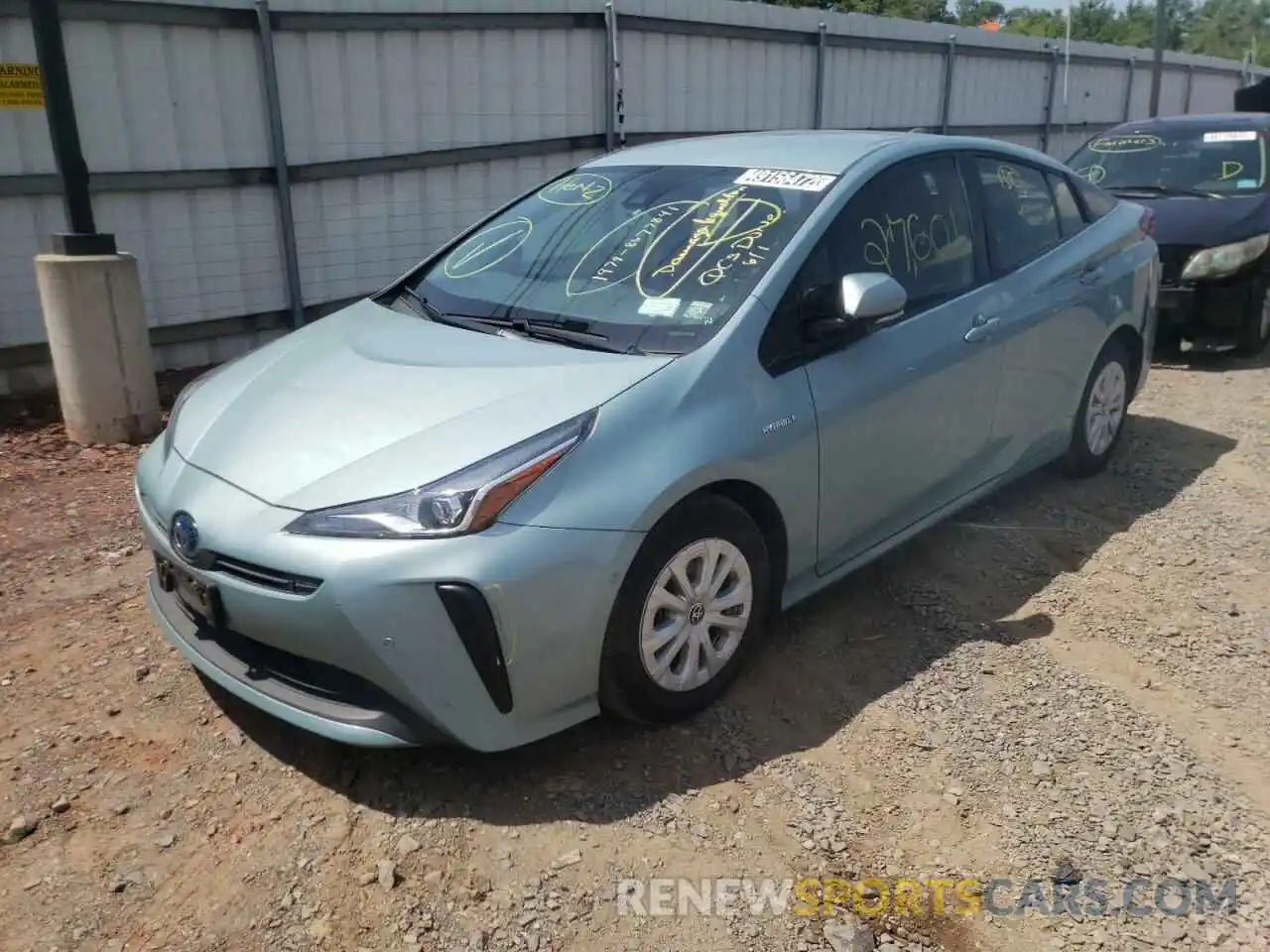 2 Photograph of a damaged car JTDKARFU9L3113016 TOYOTA PRIUS 2020