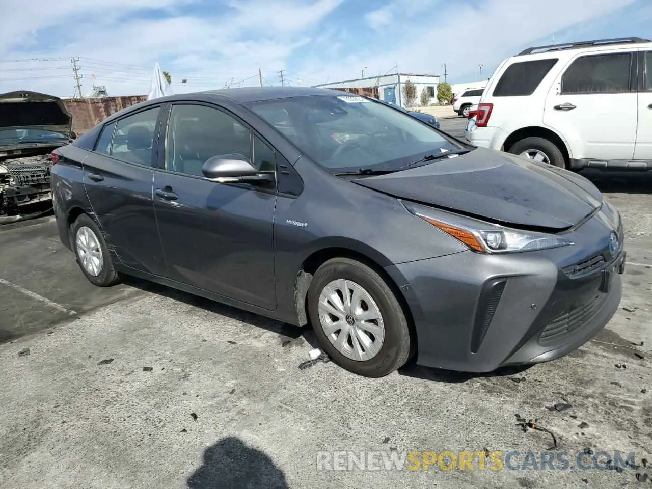 4 Photograph of a damaged car JTDKARFU9L3116174 TOYOTA PRIUS 2020