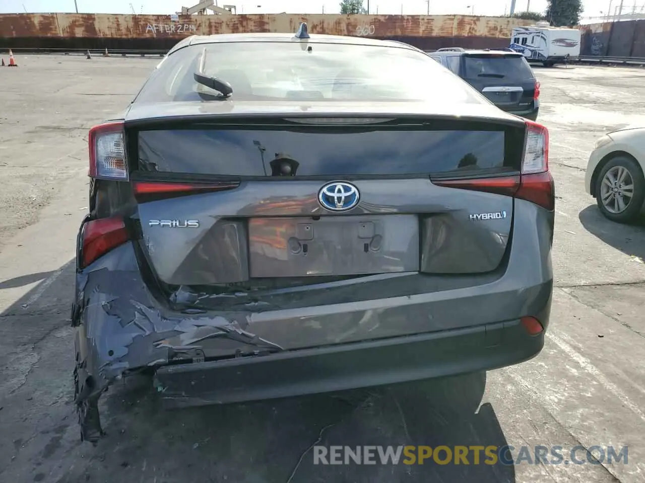 6 Photograph of a damaged car JTDKARFU9L3116174 TOYOTA PRIUS 2020