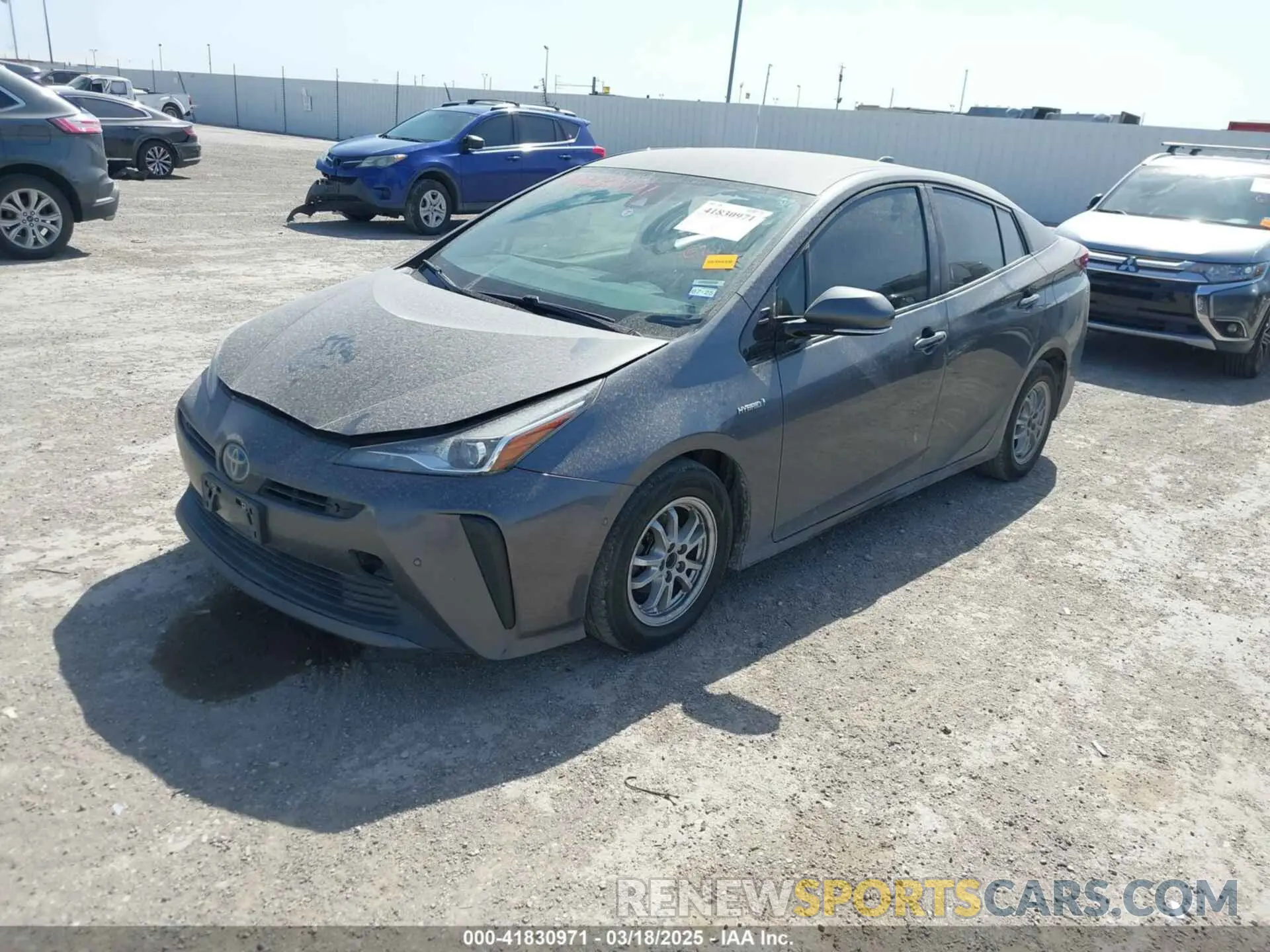 2 Photograph of a damaged car JTDKARFU9L3119401 TOYOTA PRIUS 2020
