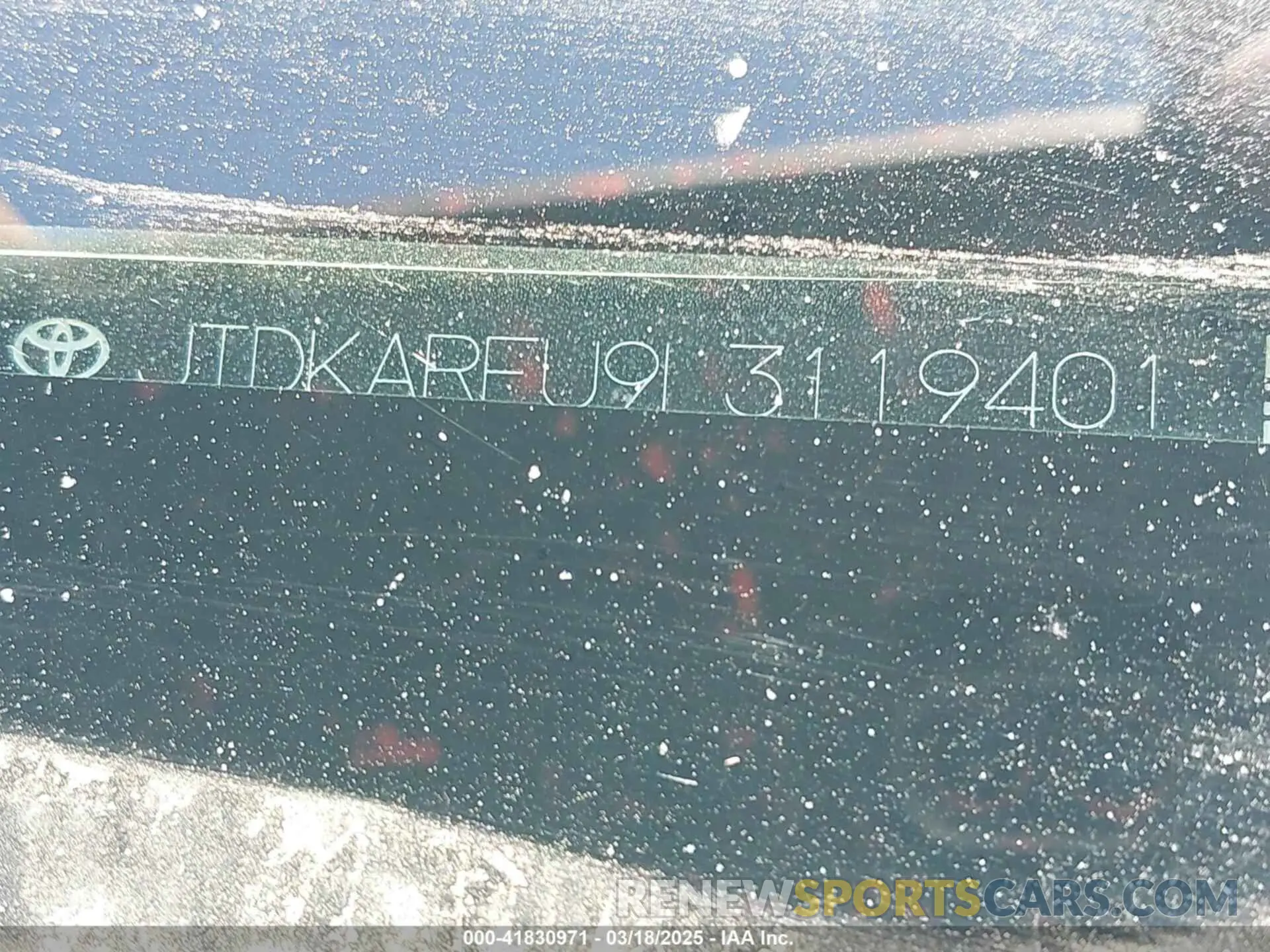 9 Photograph of a damaged car JTDKARFU9L3119401 TOYOTA PRIUS 2020