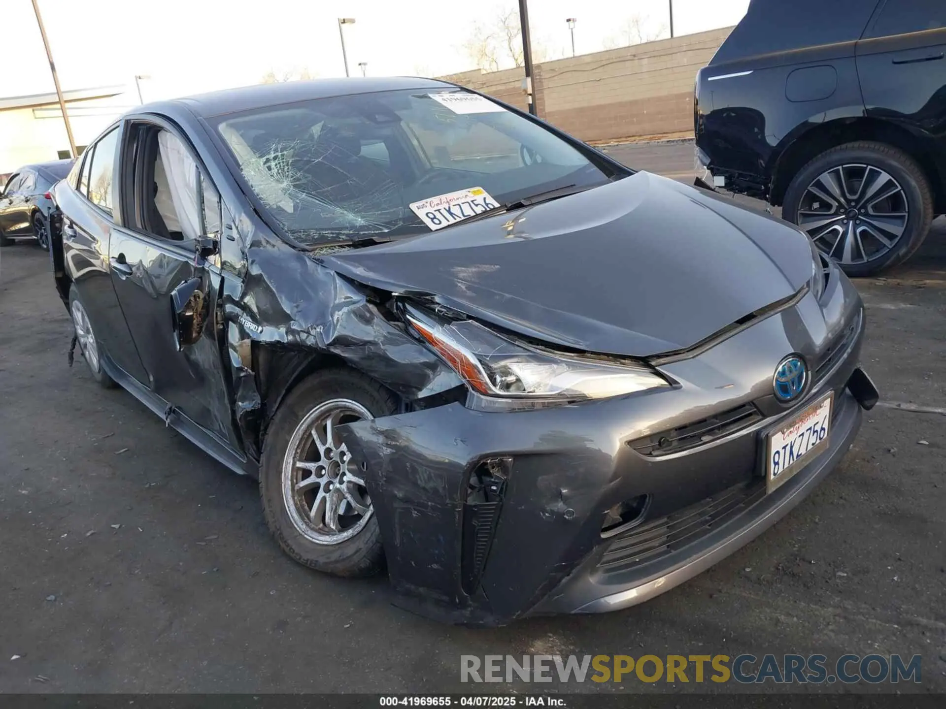 1 Photograph of a damaged car JTDKARFU9L3122010 TOYOTA PRIUS 2020