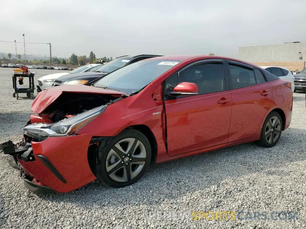1 Photograph of a damaged car JTDKARFU9L3122508 TOYOTA PRIUS 2020