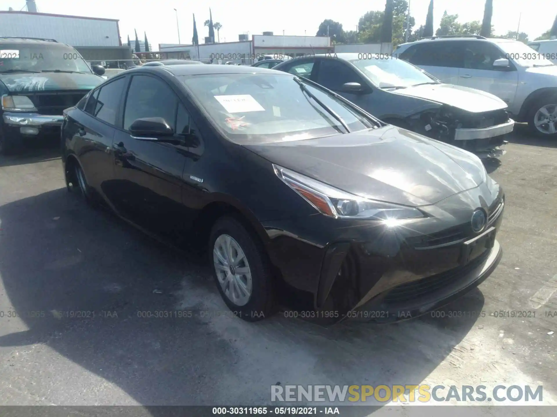 1 Photograph of a damaged car JTDKARFUXL3102798 TOYOTA PRIUS 2020