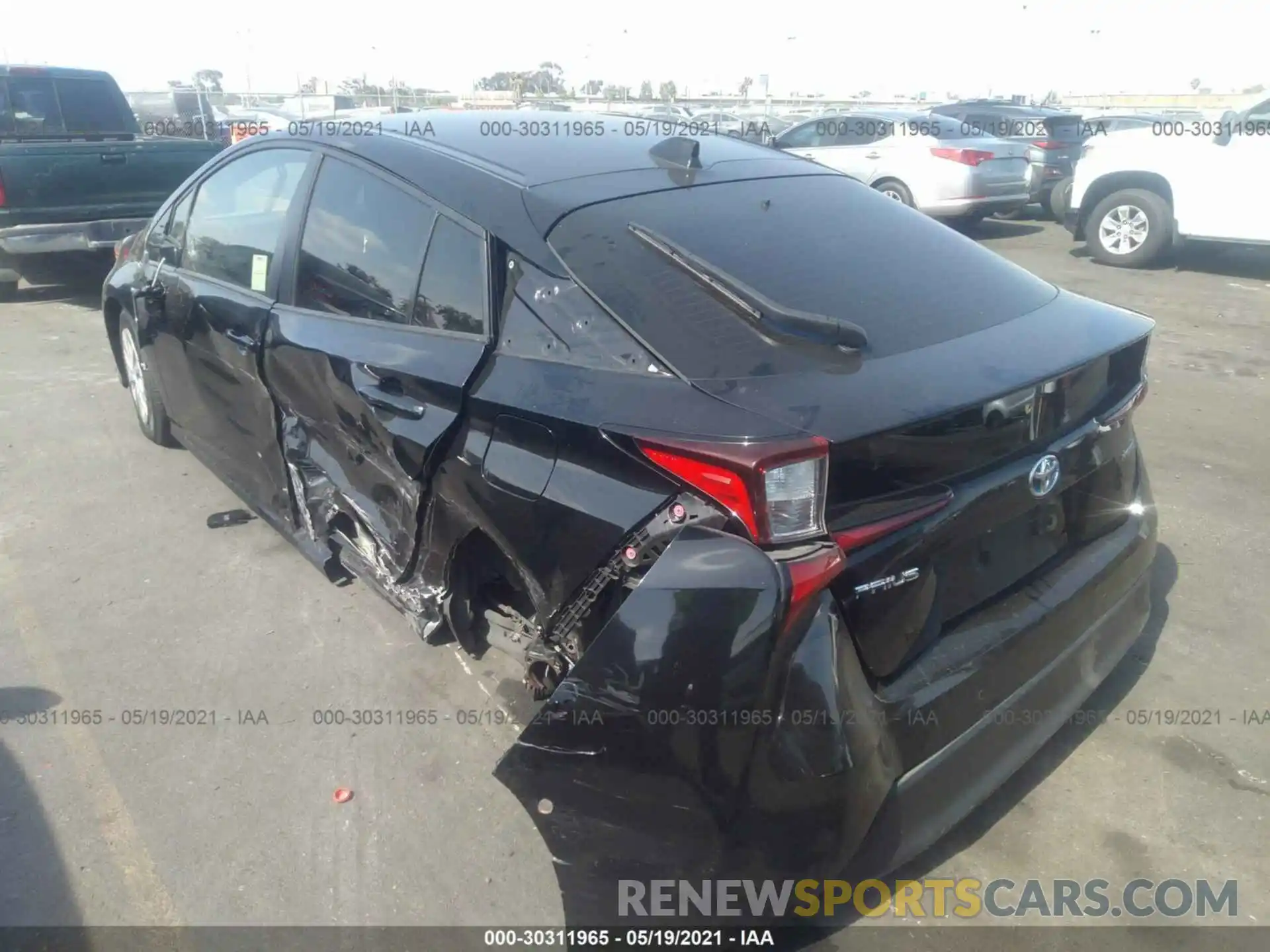 3 Photograph of a damaged car JTDKARFUXL3102798 TOYOTA PRIUS 2020