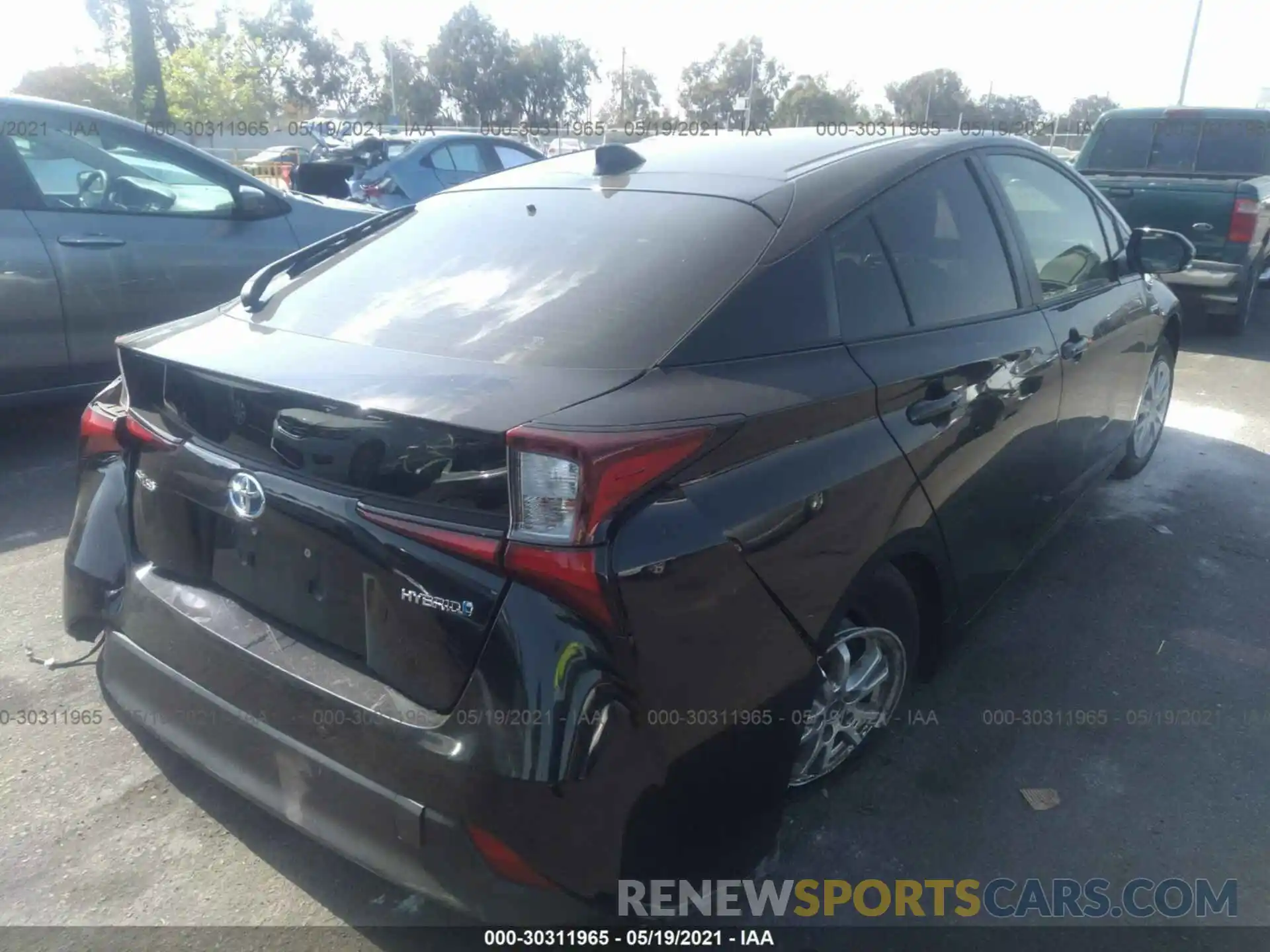 4 Photograph of a damaged car JTDKARFUXL3102798 TOYOTA PRIUS 2020