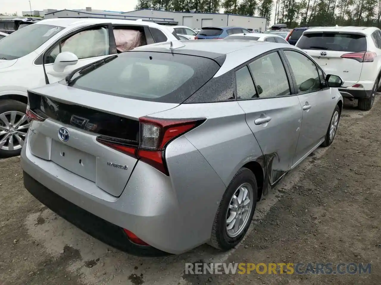 4 Photograph of a damaged car JTDKARFUXL3107208 TOYOTA PRIUS 2020