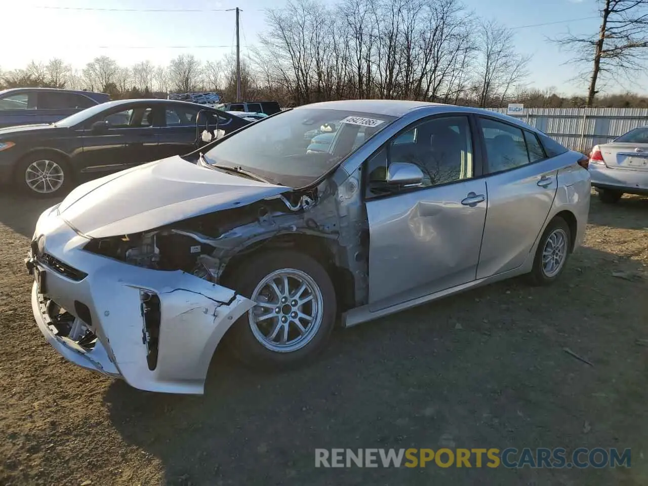 1 Photograph of a damaged car JTDKARFUXL3111114 TOYOTA PRIUS 2020