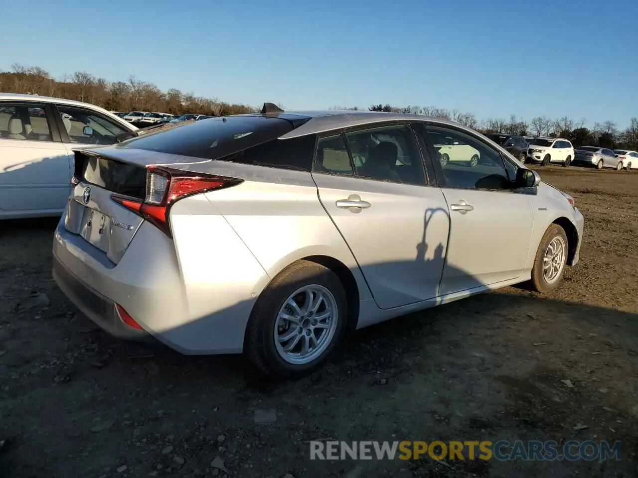 3 Photograph of a damaged car JTDKARFUXL3111114 TOYOTA PRIUS 2020