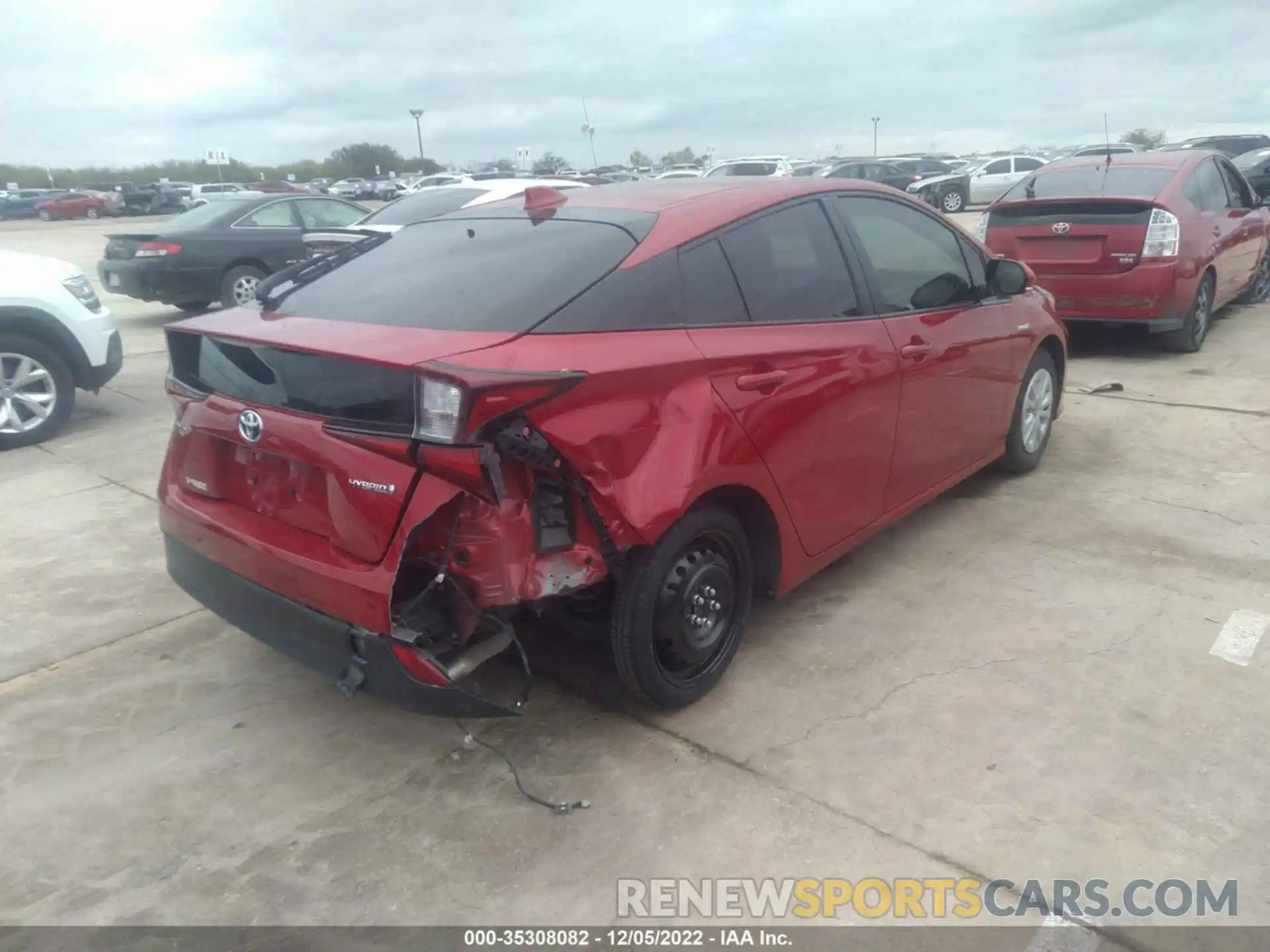 4 Photograph of a damaged car JTDKARFUXL3112361 TOYOTA PRIUS 2020