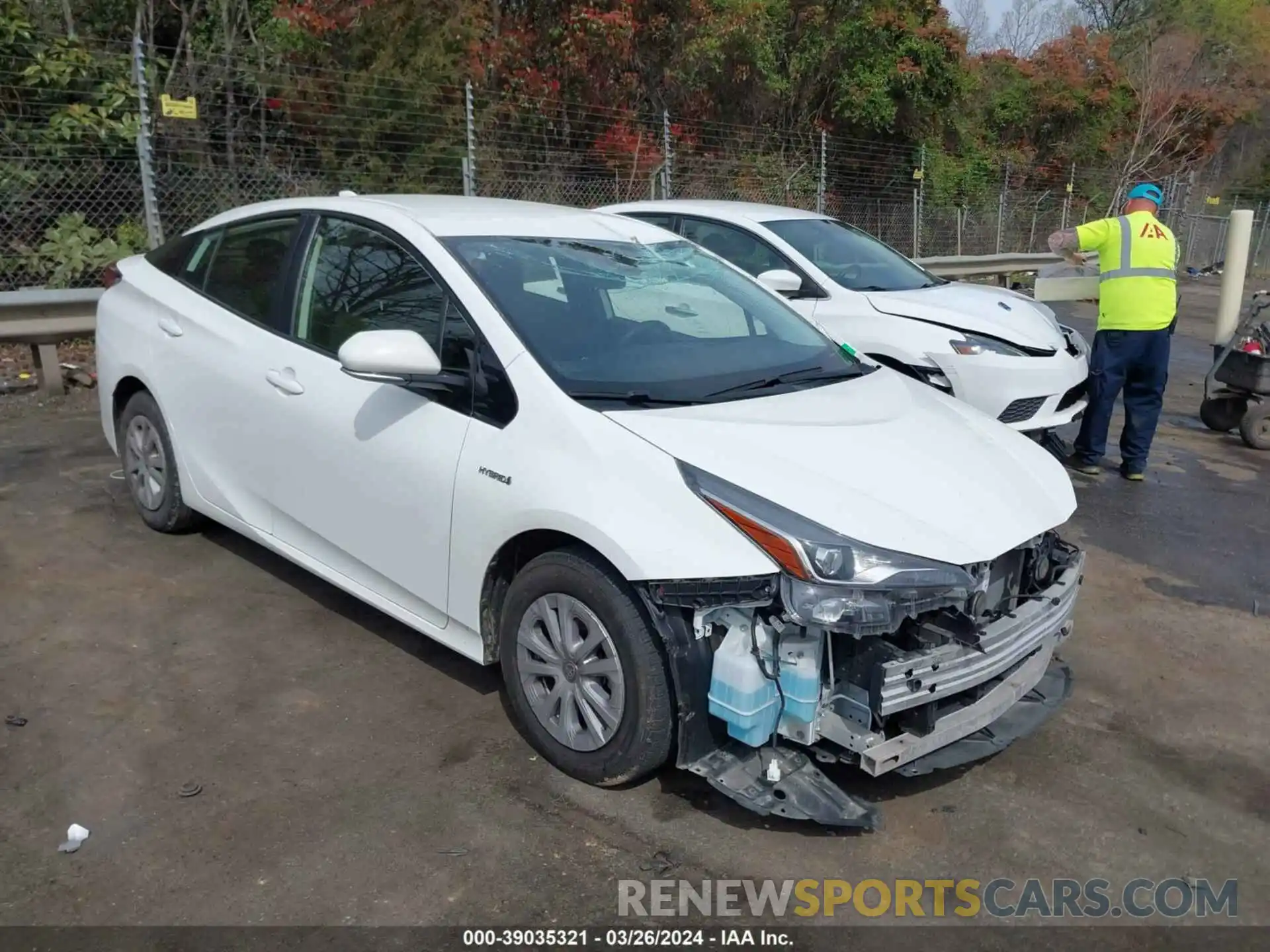 1 Photograph of a damaged car JTDKARFUXL3112778 TOYOTA PRIUS 2020