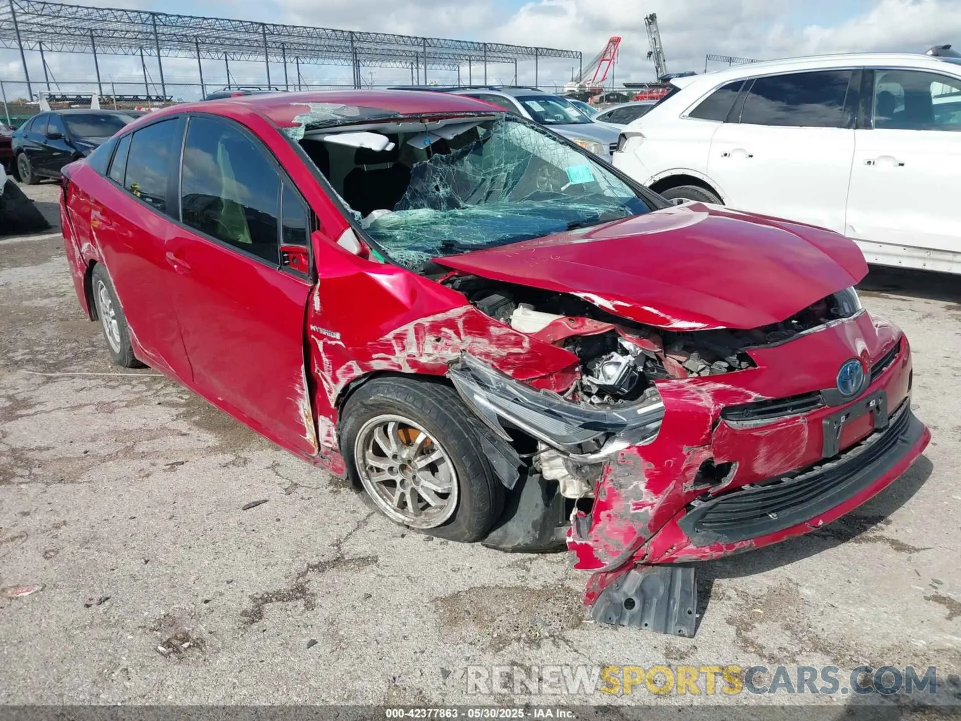 1 Photograph of a damaged car JTDKARFUXL3113493 TOYOTA PRIUS 2020