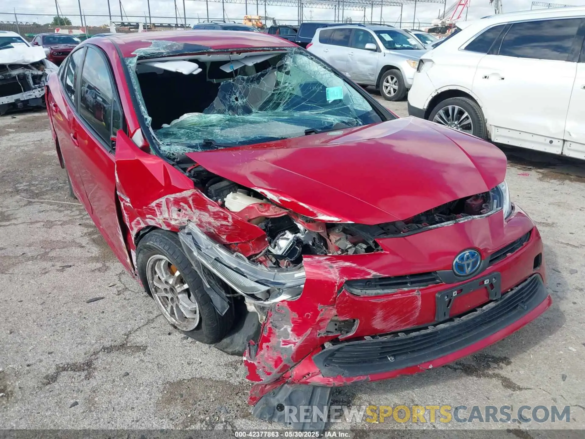 6 Photograph of a damaged car JTDKARFUXL3113493 TOYOTA PRIUS 2020