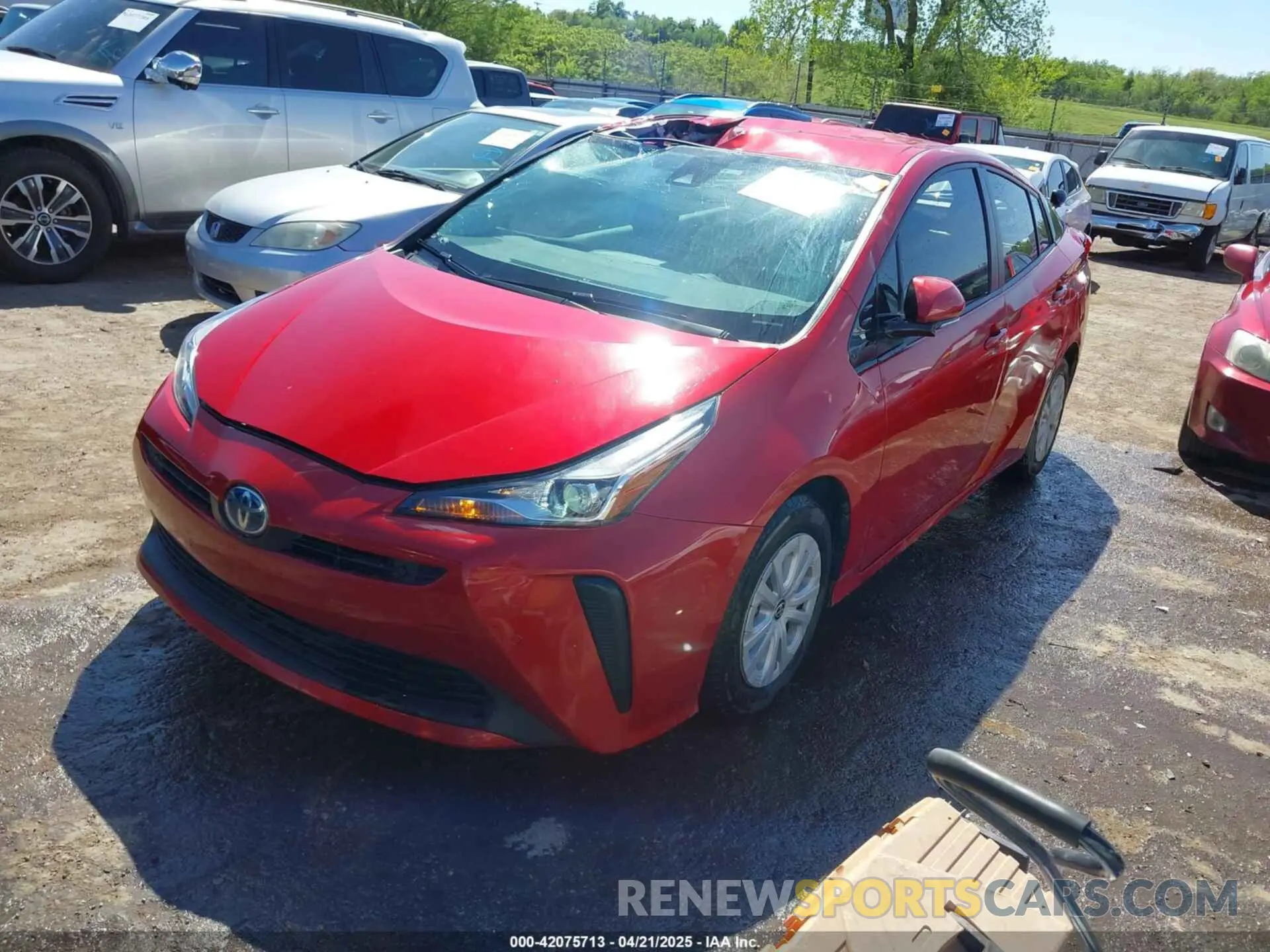 2 Photograph of a damaged car JTDKARFUXL3114644 TOYOTA PRIUS 2020