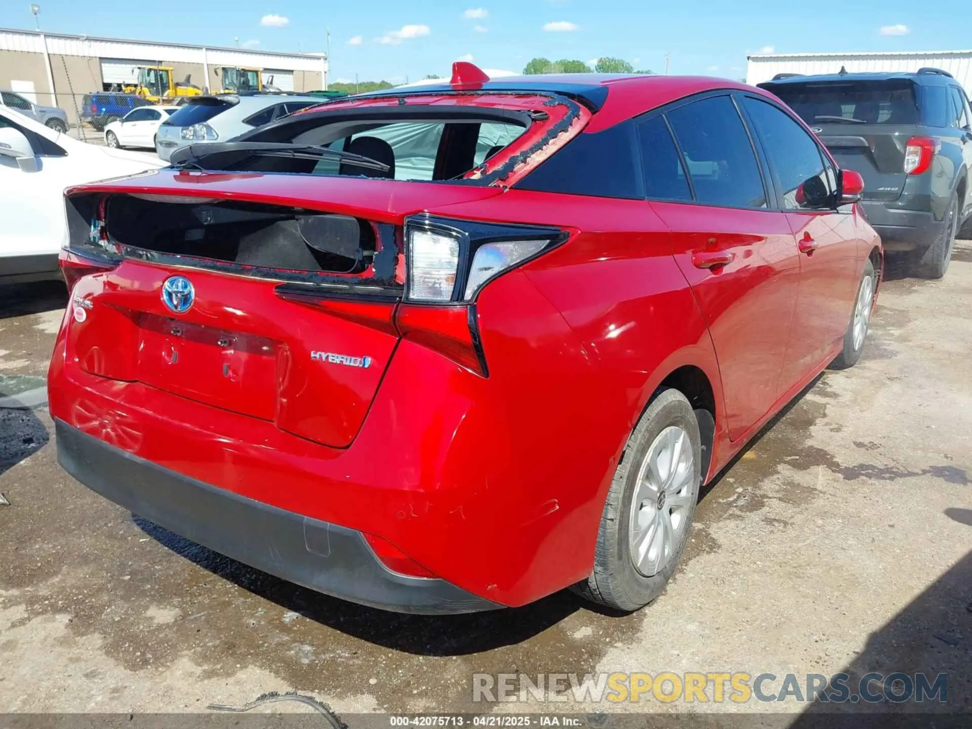 4 Photograph of a damaged car JTDKARFUXL3114644 TOYOTA PRIUS 2020