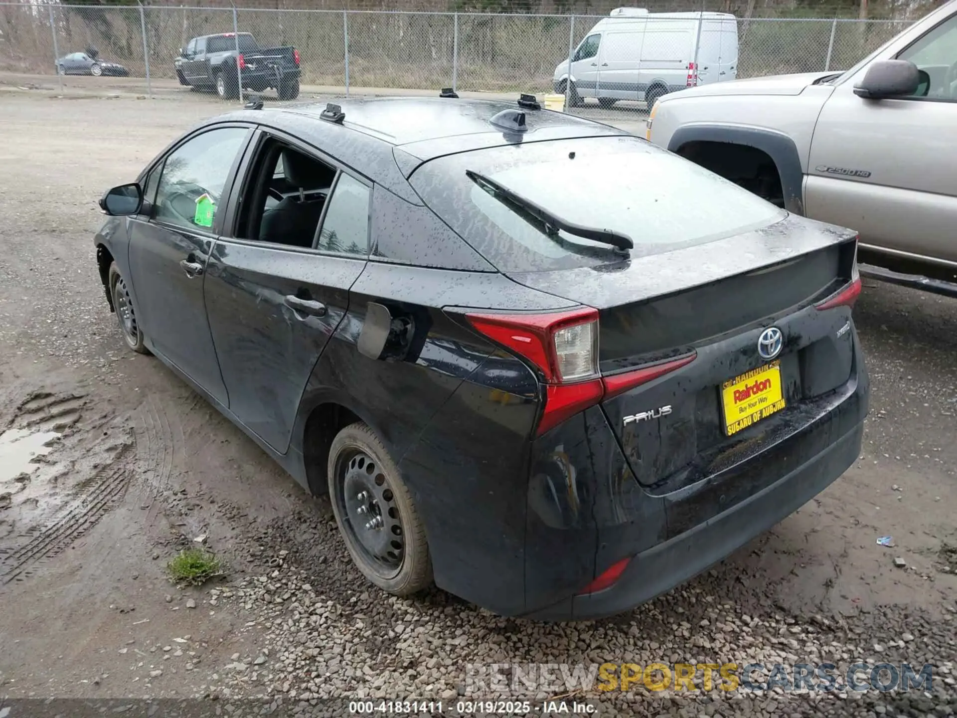 3 Photograph of a damaged car JTDKARFUXL3115471 TOYOTA PRIUS 2020