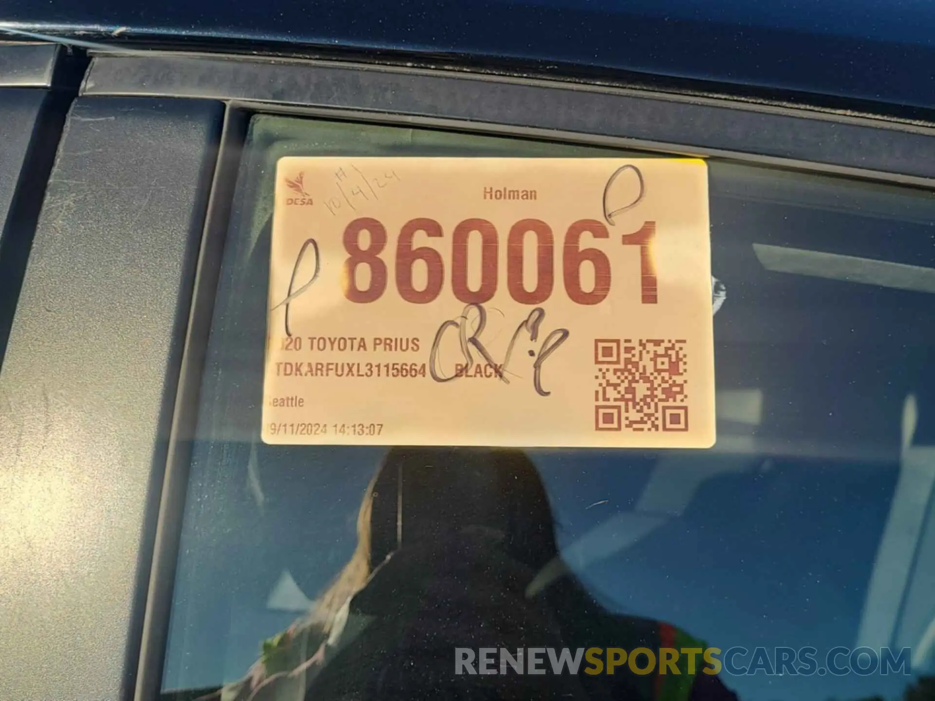 11 Photograph of a damaged car JTDKARFUXL3115664 TOYOTA PRIUS 2020