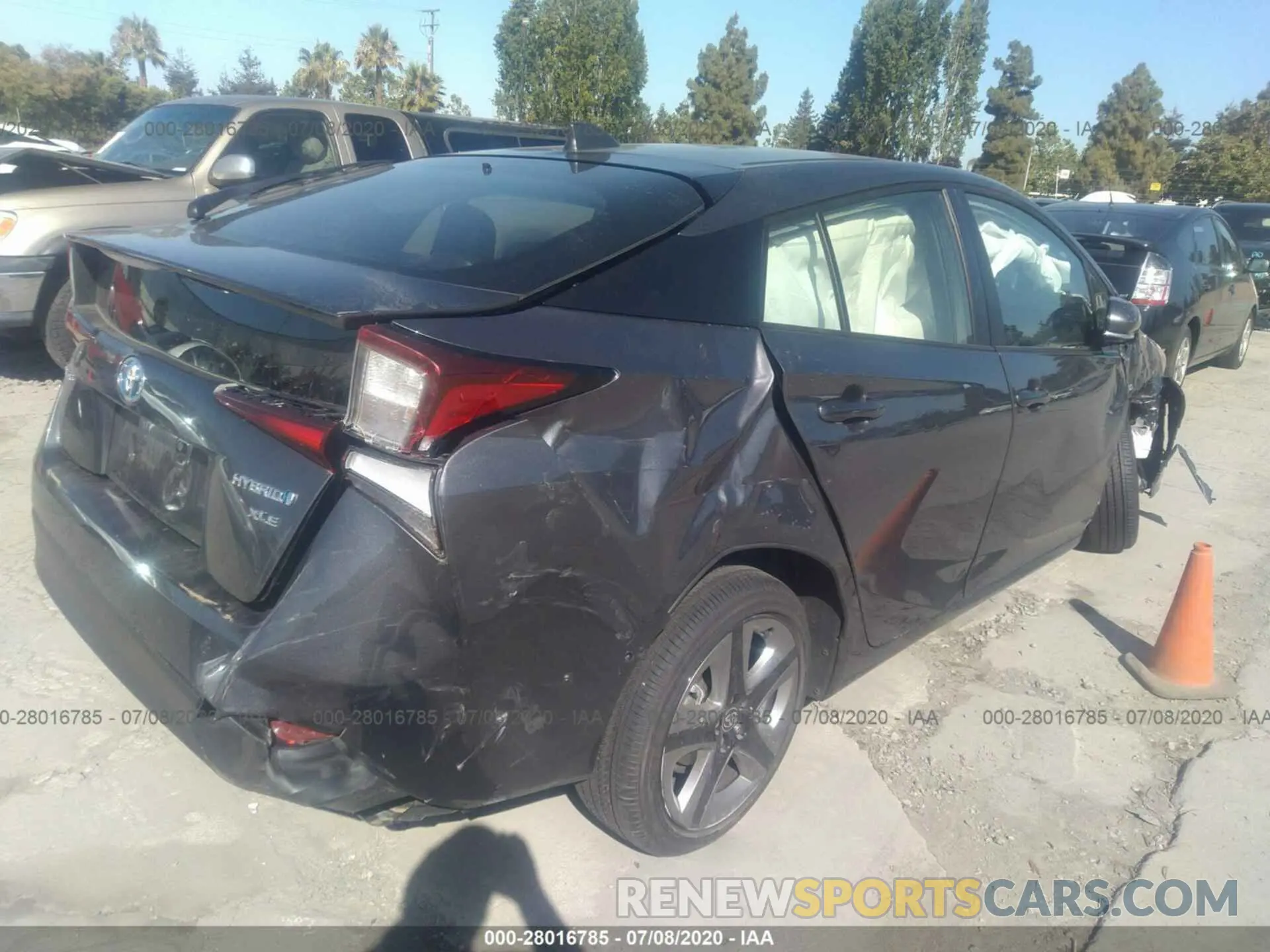 4 Photograph of a damaged car JTDKARFUXL3117642 TOYOTA PRIUS 2020