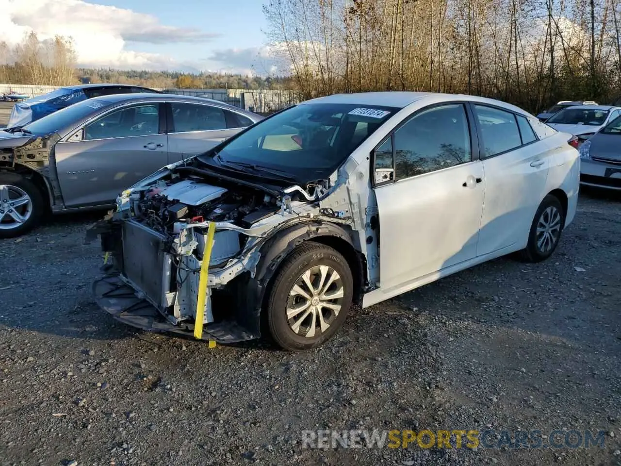 1 Photograph of a damaged car JTDKARFUXL3119679 TOYOTA PRIUS 2020