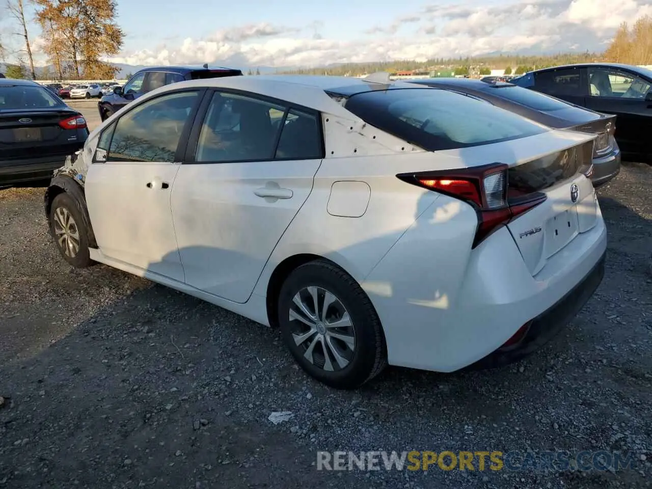 2 Photograph of a damaged car JTDKARFUXL3119679 TOYOTA PRIUS 2020