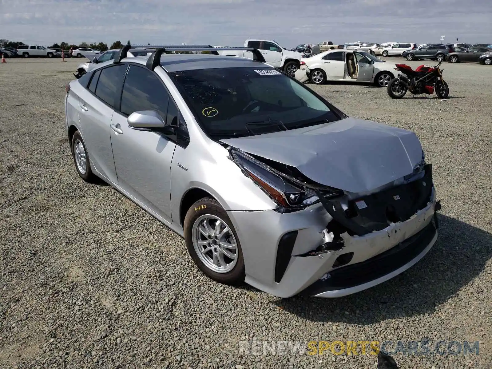 1 Photograph of a damaged car JTDKARFUXL3121464 TOYOTA PRIUS 2020