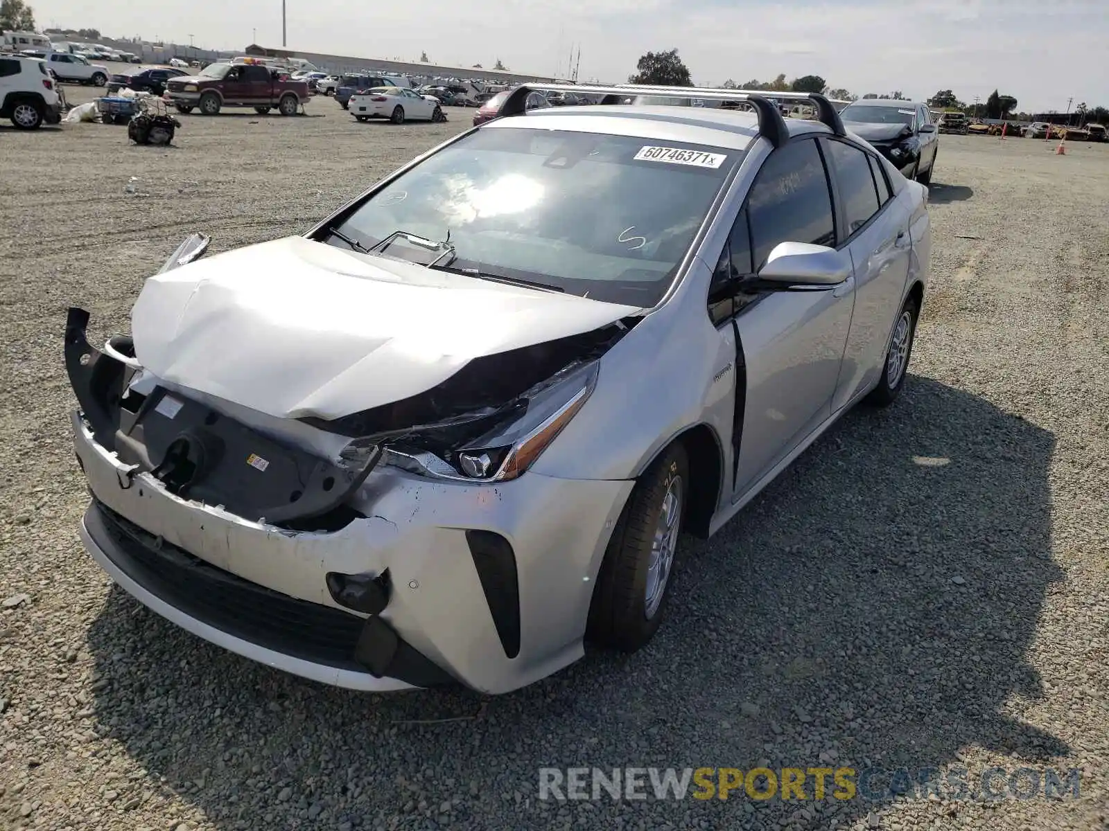 2 Photograph of a damaged car JTDKARFUXL3121464 TOYOTA PRIUS 2020