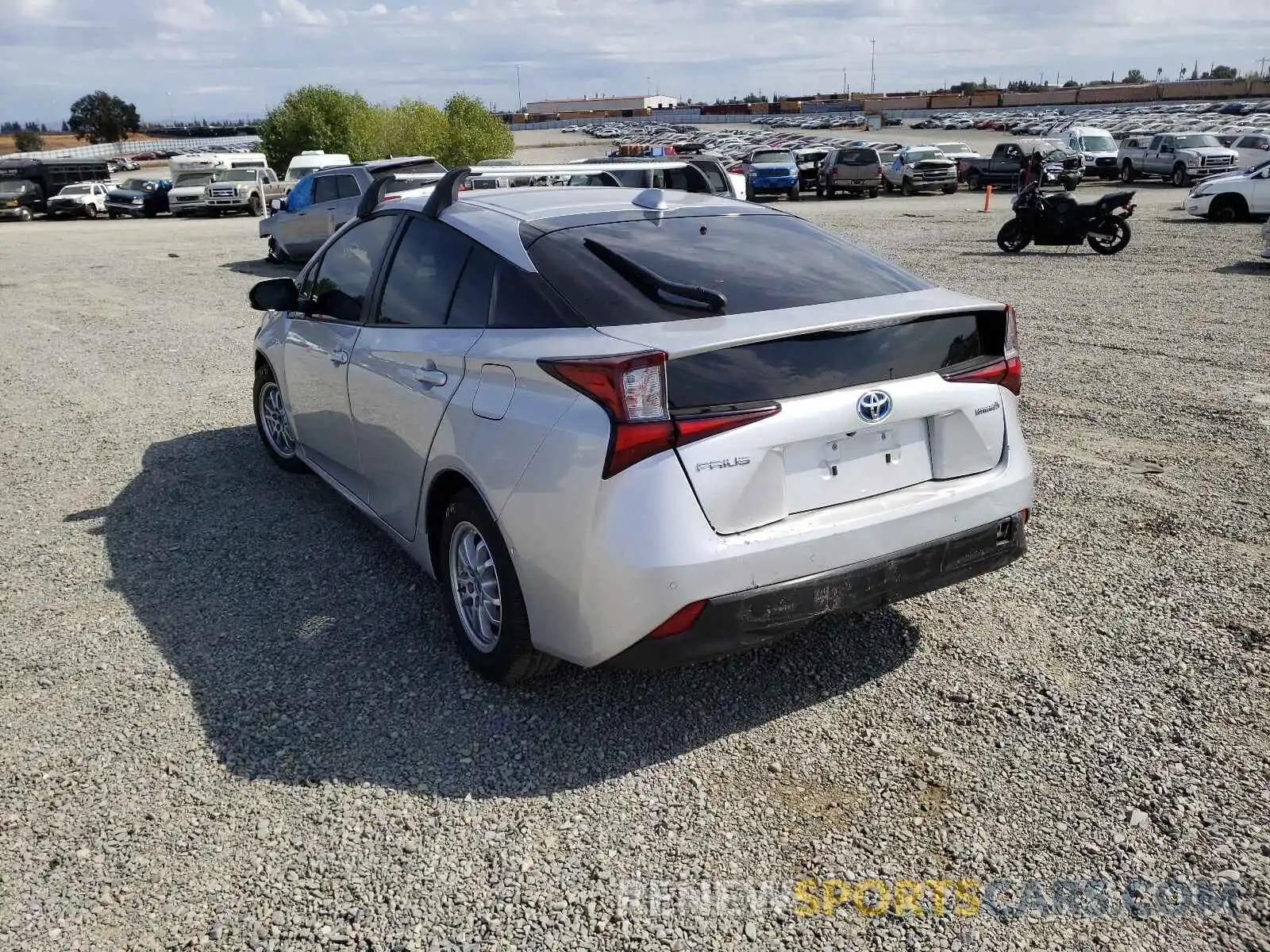 3 Photograph of a damaged car JTDKARFUXL3121464 TOYOTA PRIUS 2020