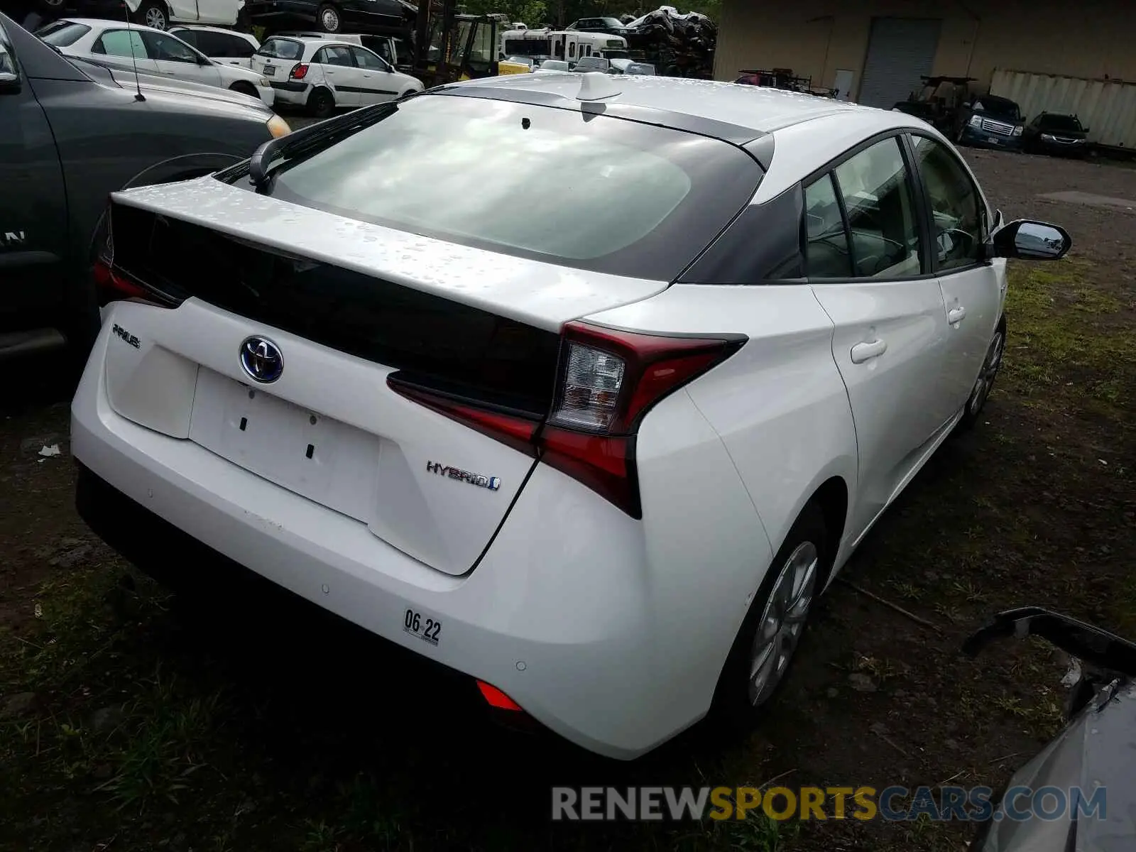 4 Photograph of a damaged car JTDKARFUXL3124185 TOYOTA PRIUS 2020