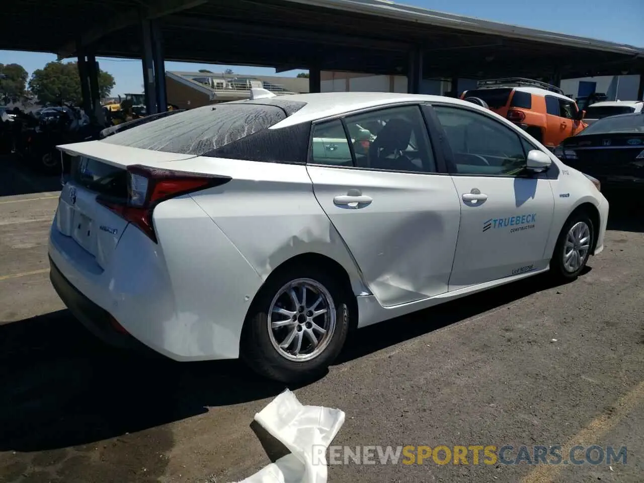3 Photograph of a damaged car JTDKARFUXL3125112 TOYOTA PRIUS 2020