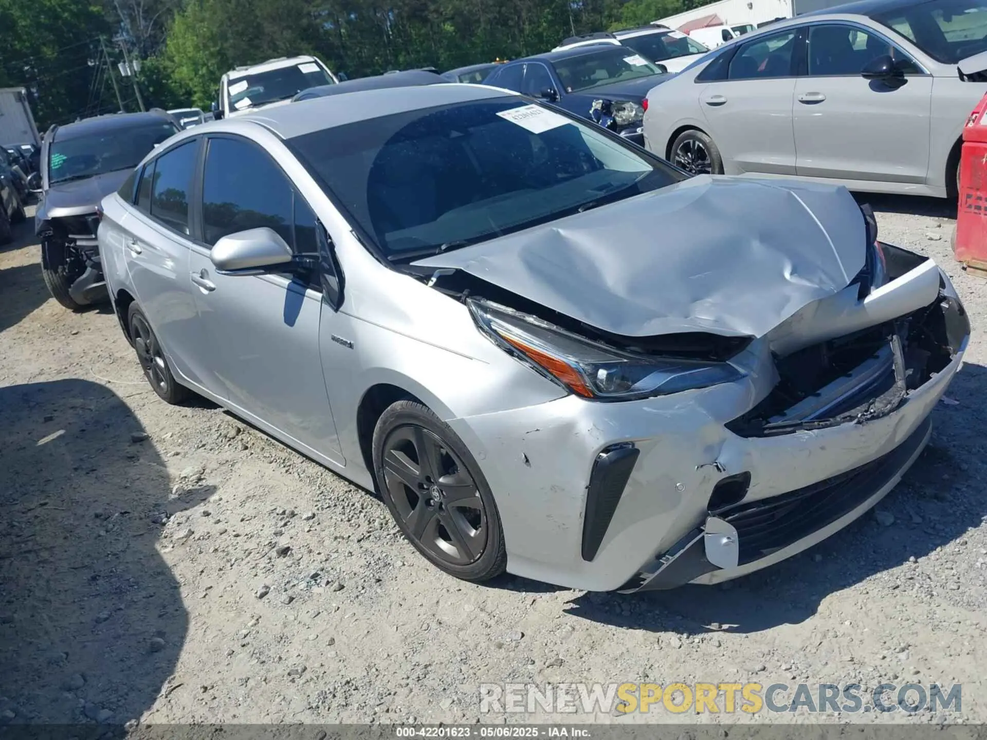 1 Photograph of a damaged car JTDKARFUXL3125434 TOYOTA PRIUS 2020