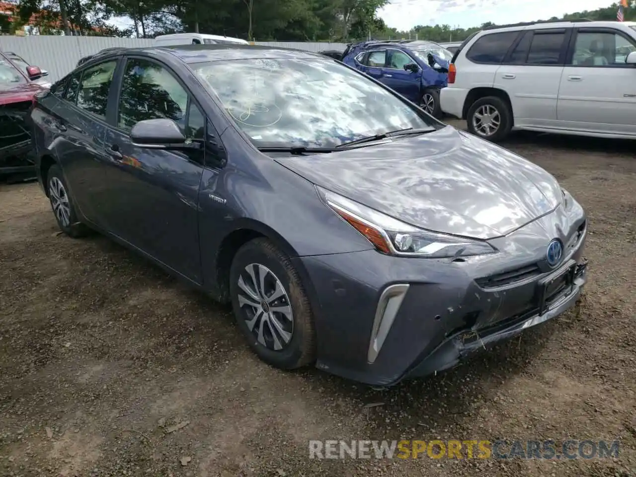 1 Photograph of a damaged car JTDL9RFU1L3017975 TOYOTA PRIUS 2020