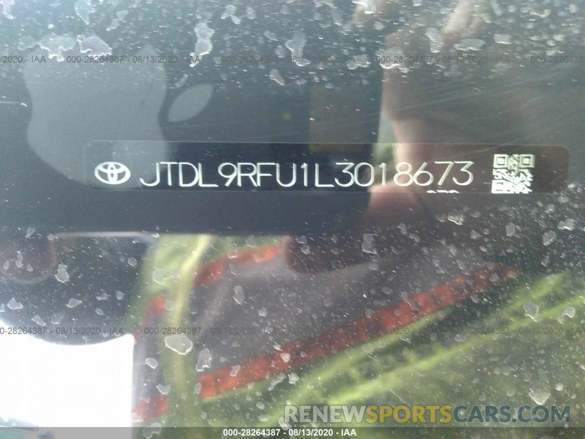 9 Photograph of a damaged car JTDL9RFU1L3018673 TOYOTA PRIUS 2020