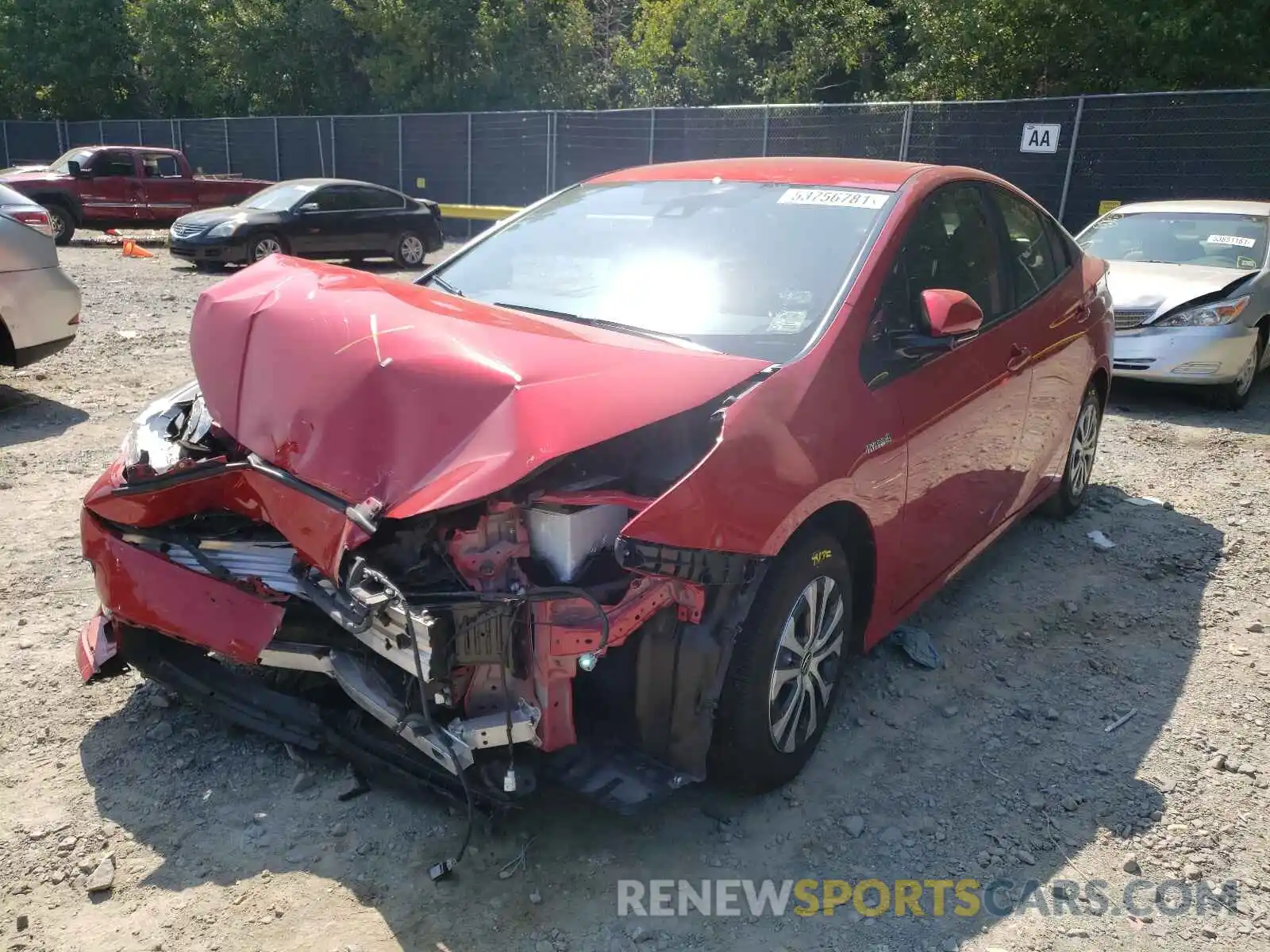 2 Photograph of a damaged car JTDL9RFU2L3016978 TOYOTA PRIUS 2020