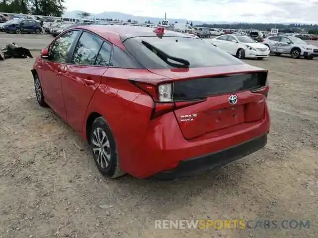 3 Photograph of a damaged car JTDL9RFU7L3014594 TOYOTA PRIUS 2020