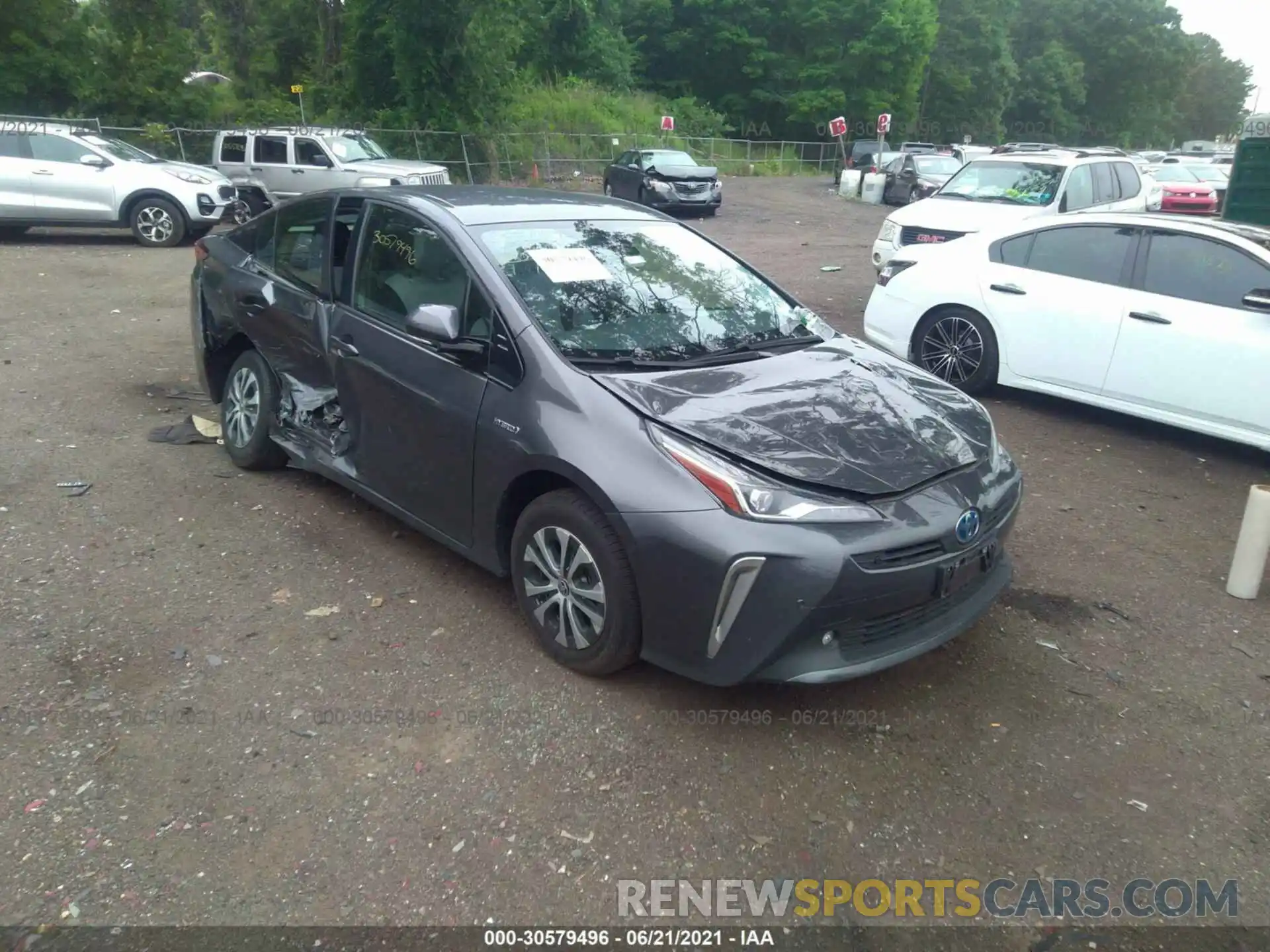 1 Photograph of a damaged car JTDL9RFU8L3022185 TOYOTA PRIUS 2020