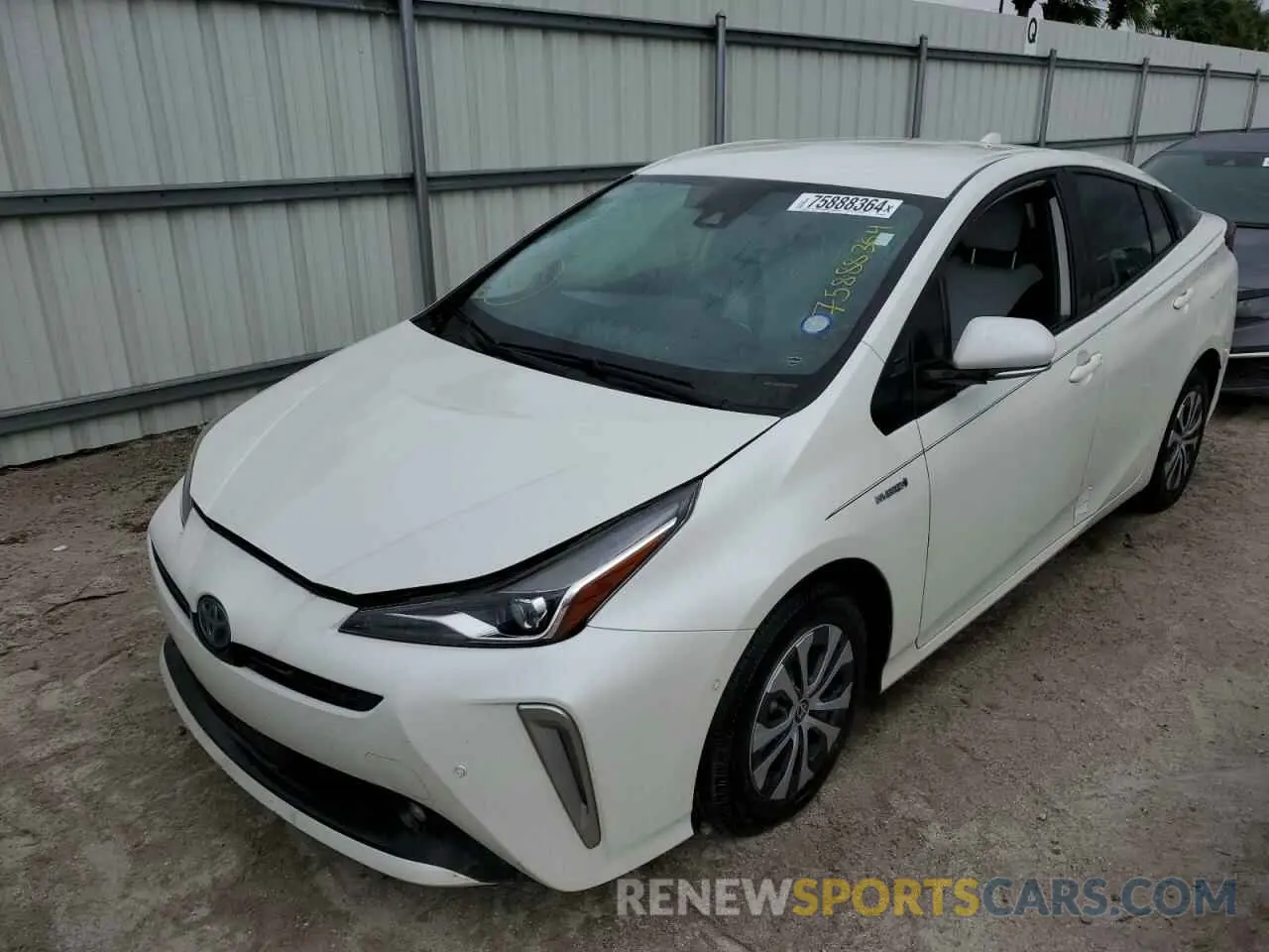 1 Photograph of a damaged car JTDL9RFU9L3016332 TOYOTA PRIUS 2020