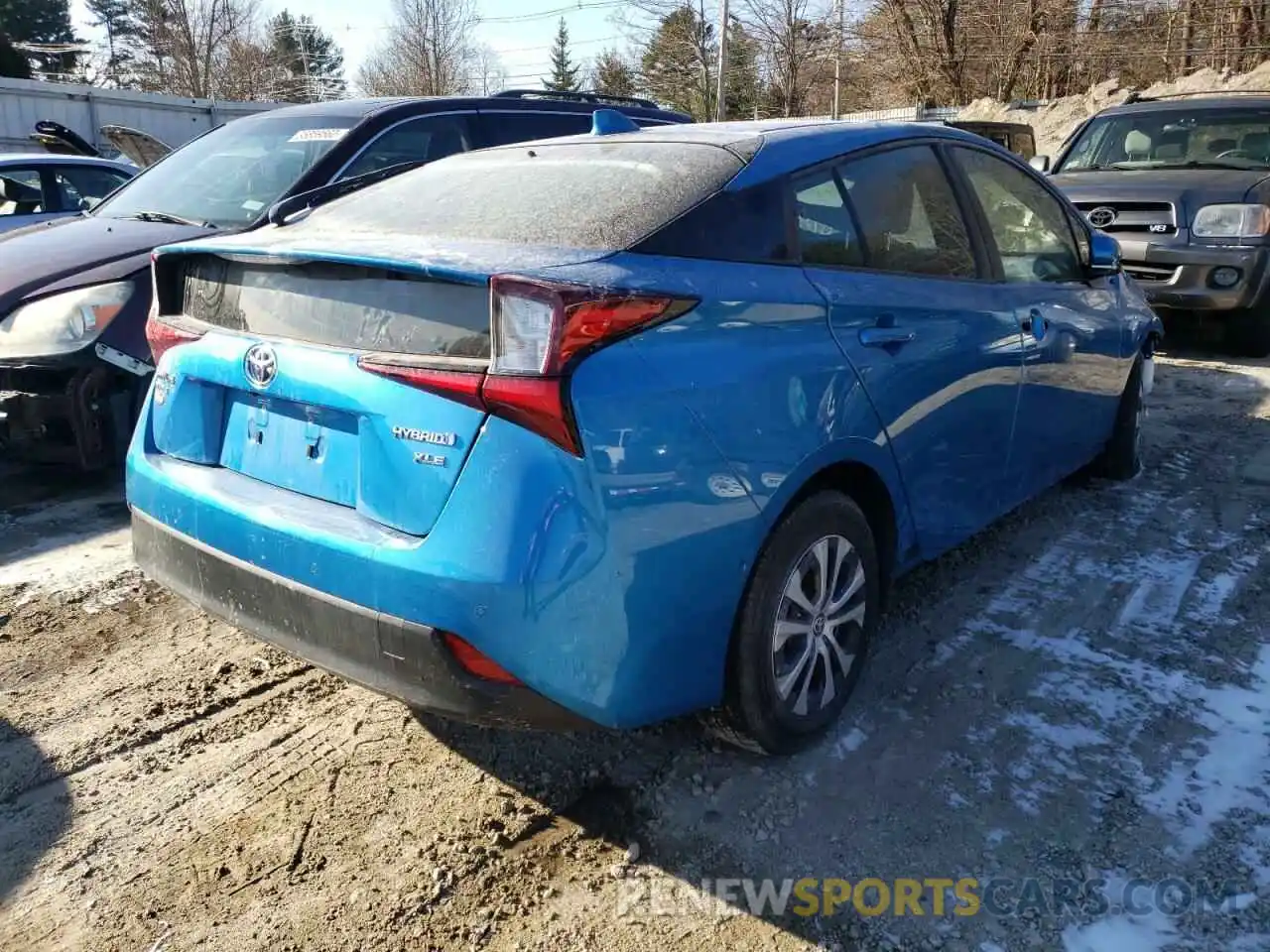 4 Photograph of a damaged car JTDL9RFU9L3021224 TOYOTA PRIUS 2020