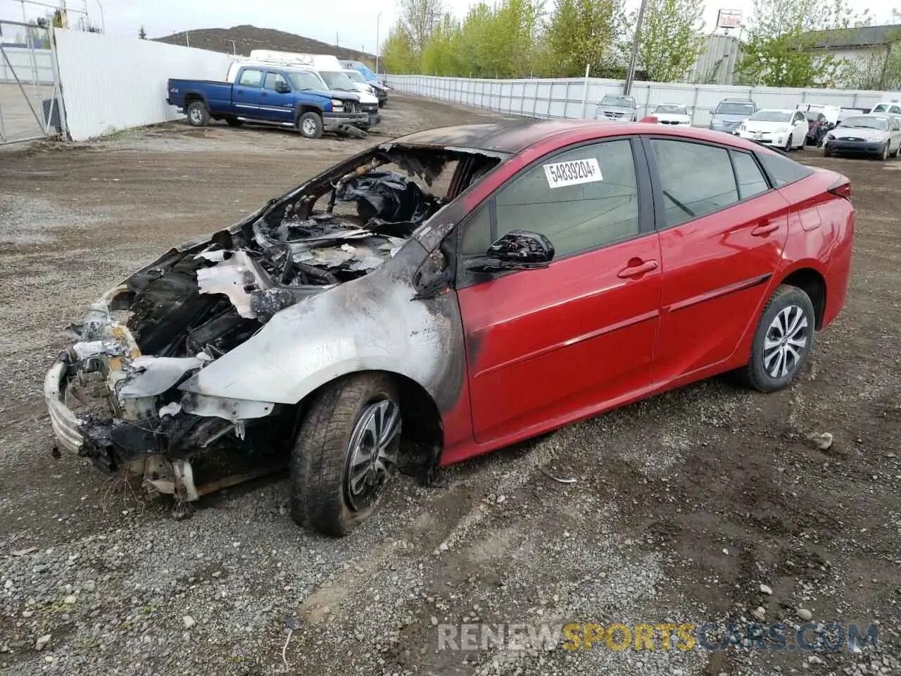 1 Photograph of a damaged car JTDL9RFU9L3021403 TOYOTA PRIUS 2020