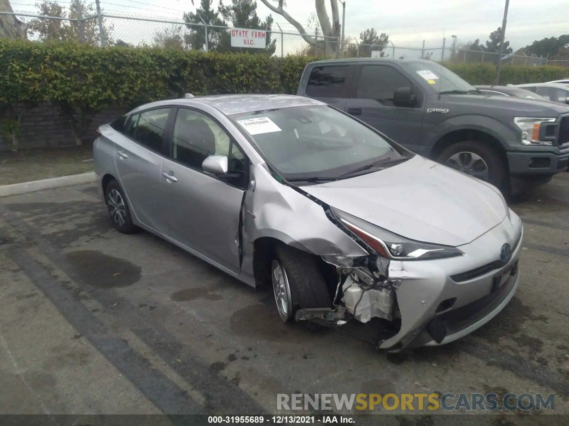 1 Photograph of a damaged car JTDL9RFUXL3020504 TOYOTA PRIUS 2020