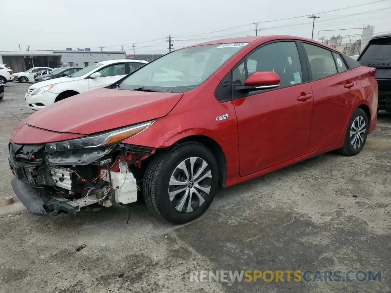 1 Photograph of a damaged car JTDKAMFP0M3173748 TOYOTA PRIUS 2021